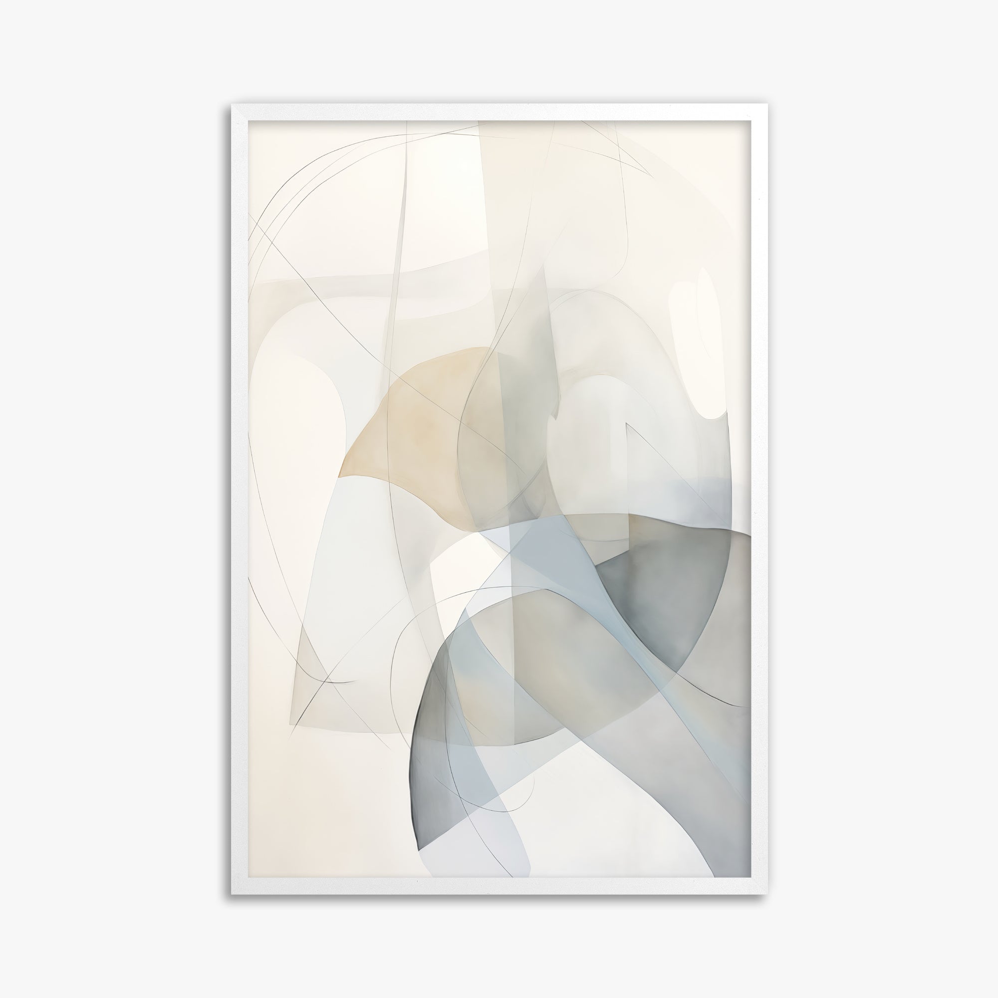Celestial Flow, 61x91cm Framed Poster With White Frame