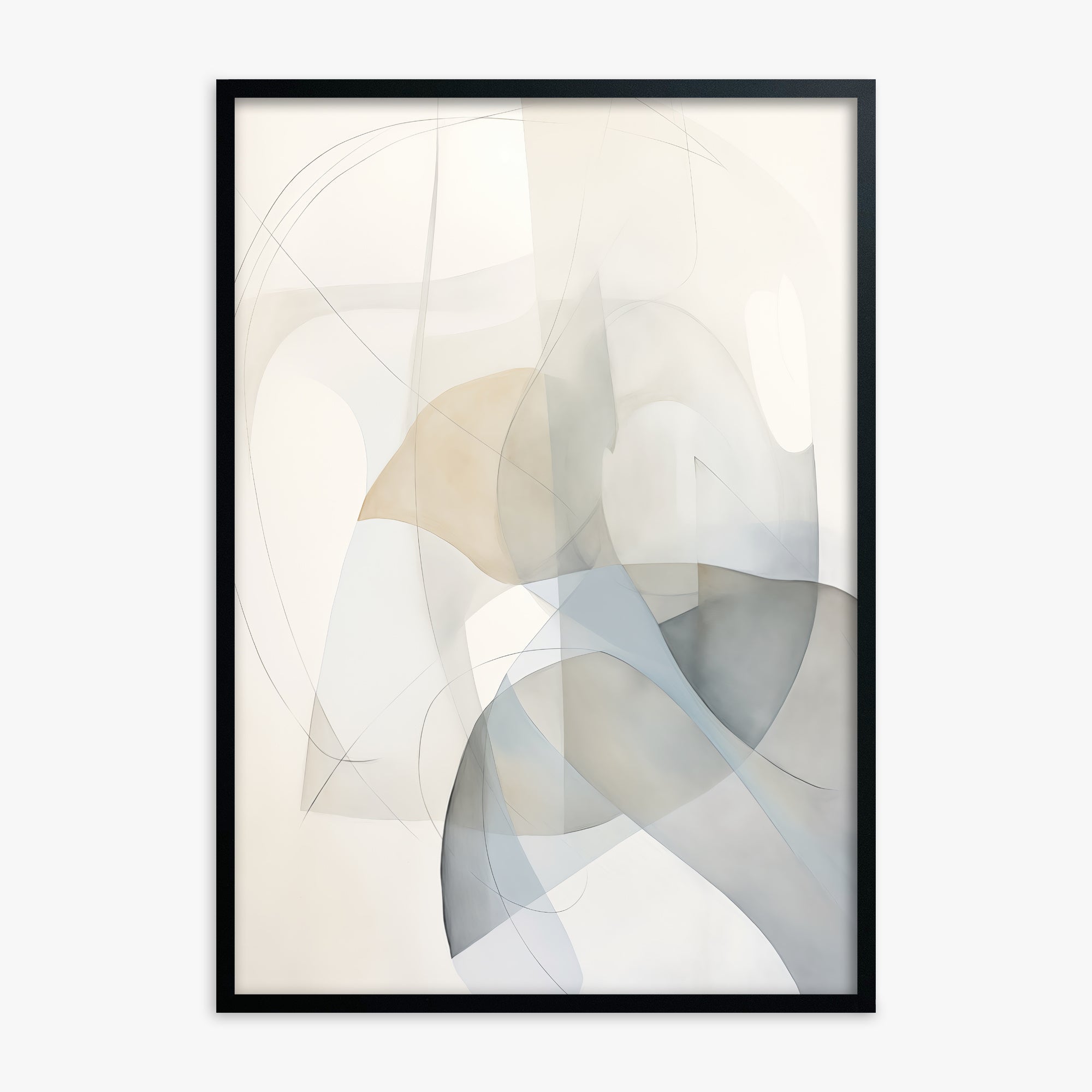 Celestial Flow, Black Framed Poster With Black Frame