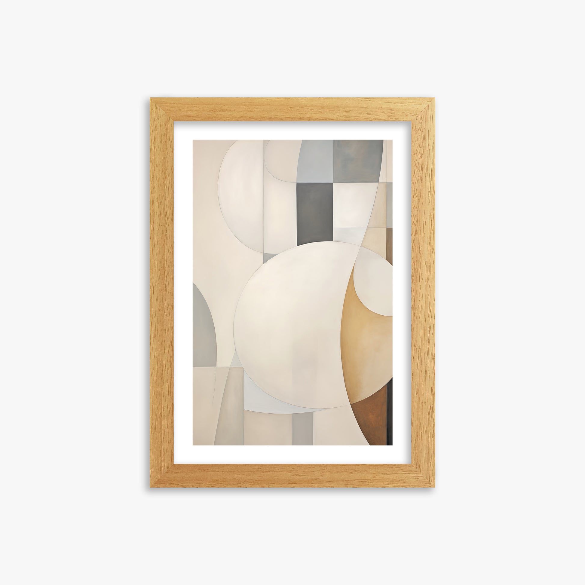 Gentle Orbits, 21x30cm Framed Art Reproduction With Oak Frame
