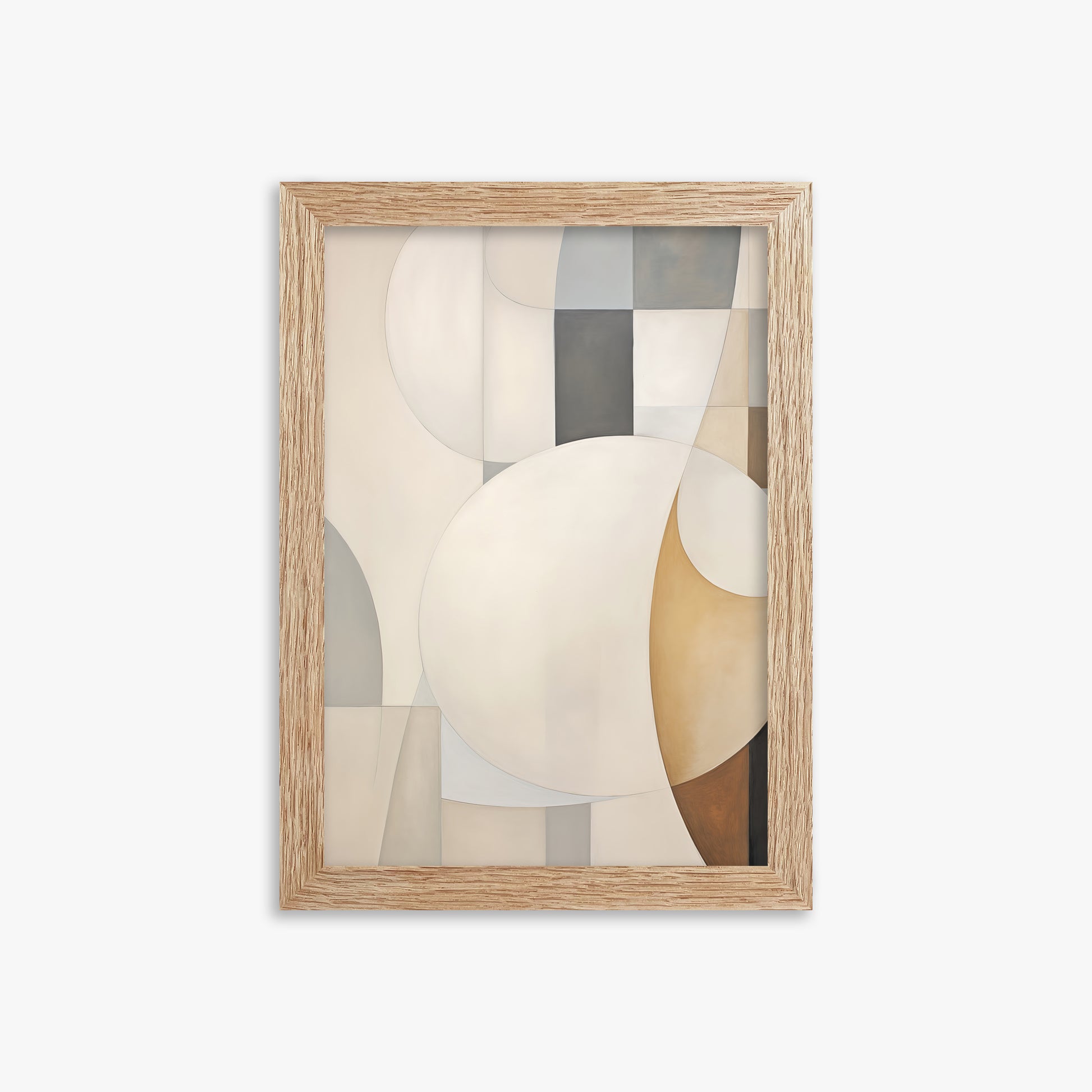Gentle Orbits, 21x30cm Framed Art Reproduction With Raw Oak Frame