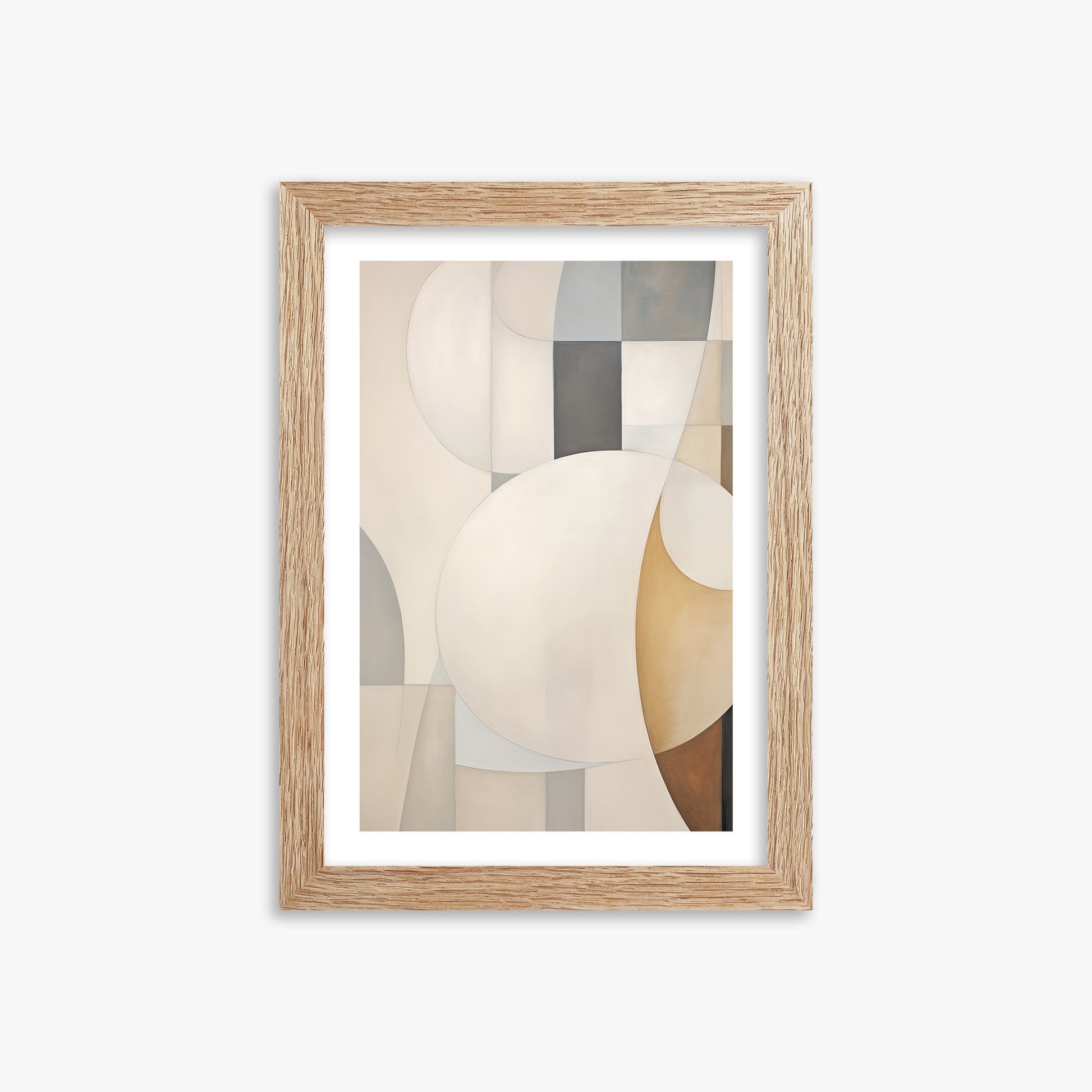 Gentle Orbits, 21x30cm Framed Art Reproduction With Raw Oak Frame