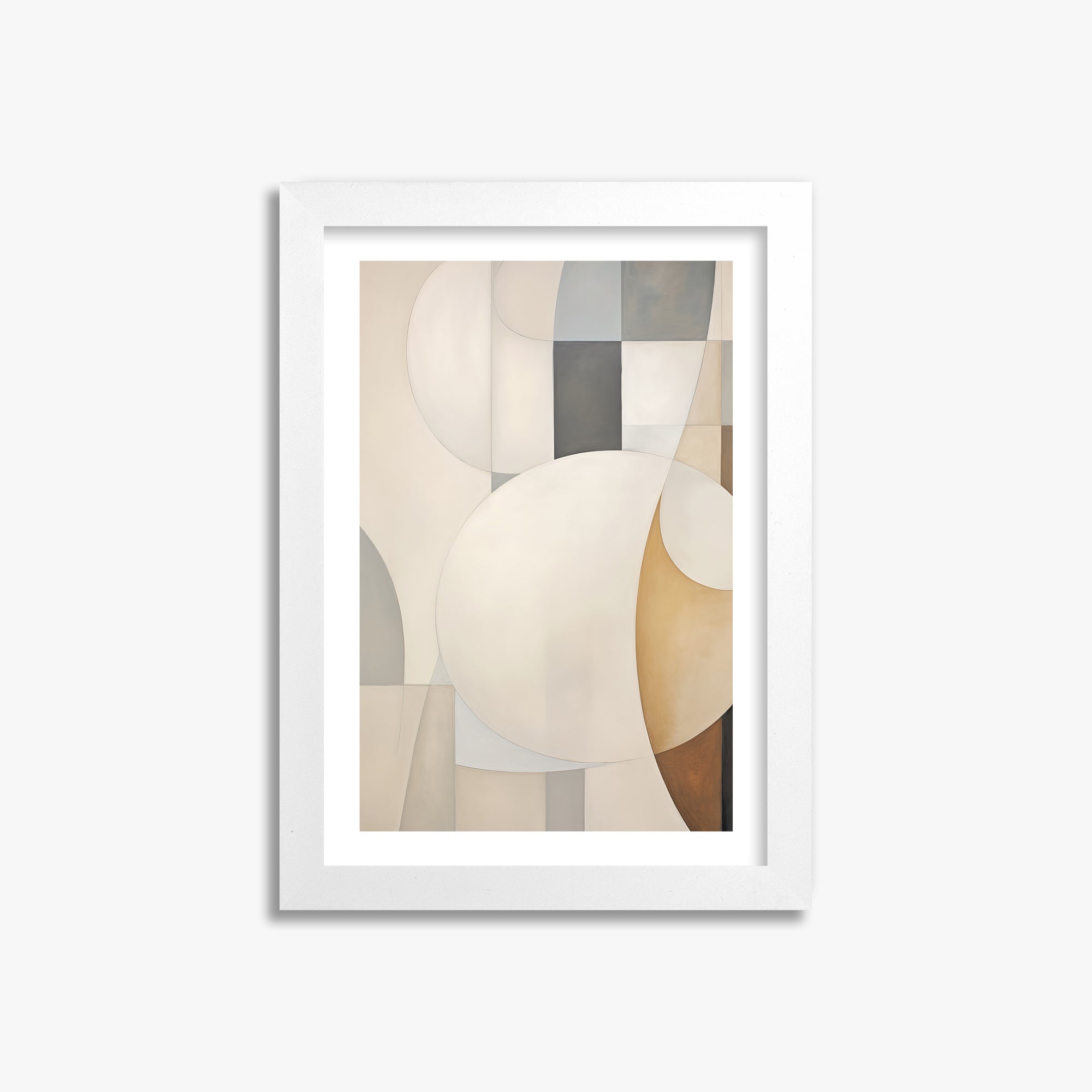 Gentle Orbits, 21x30cm Framed Art Reproduction With White Frame