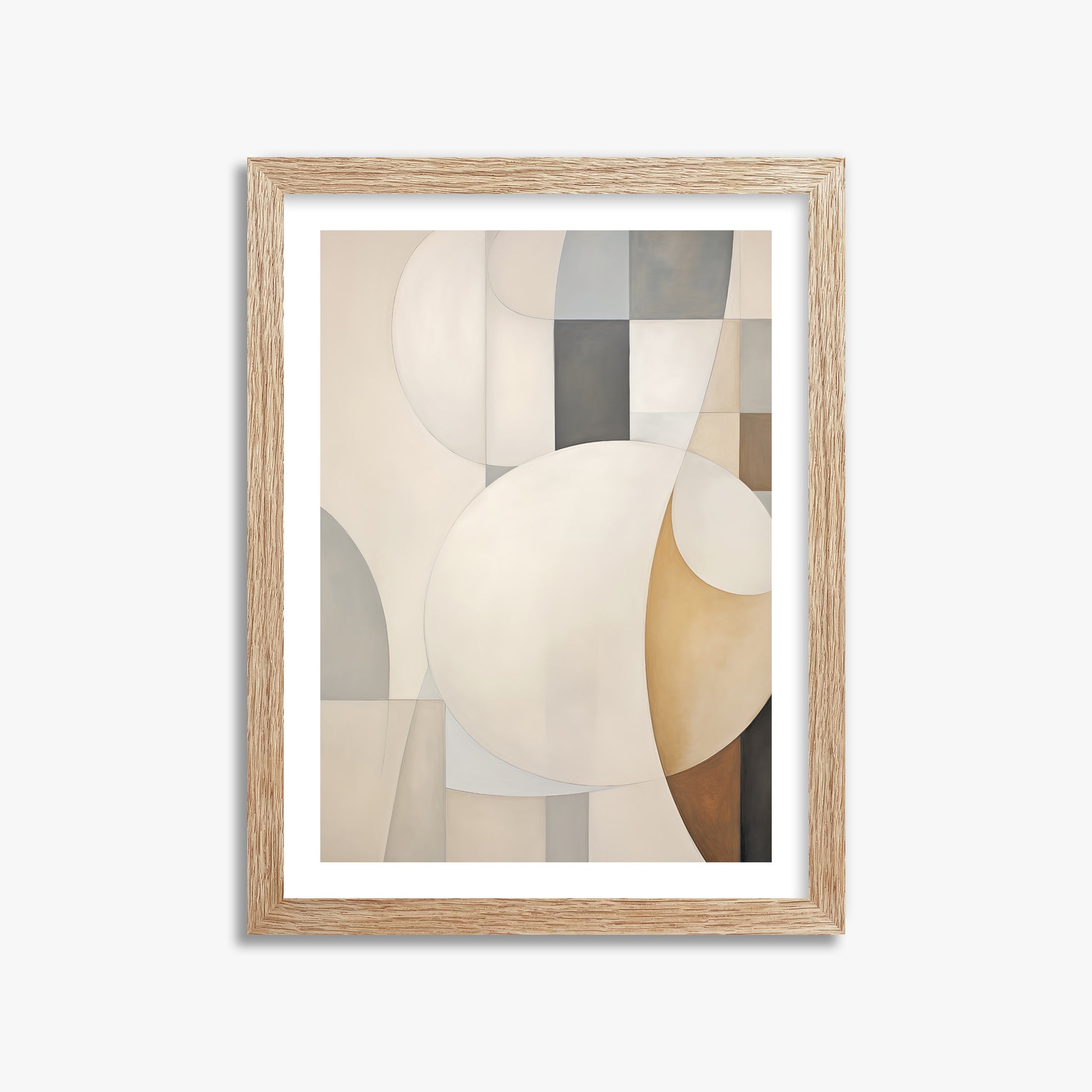 Gentle Orbits, 30x40cm Framed Art Reproduction With Raw Oak Frame