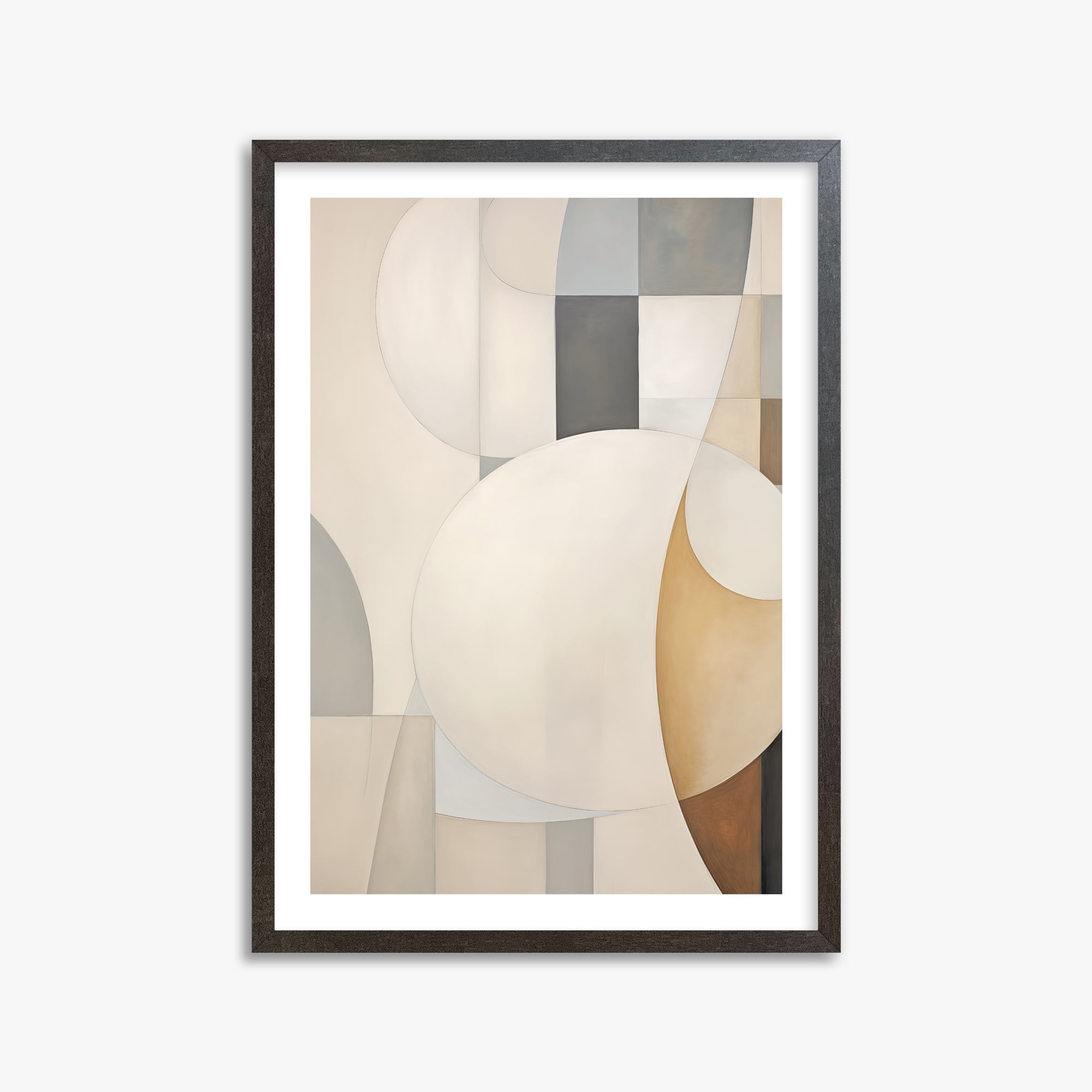 Gentle Orbits, 50x70cm Framed Art Reproduction With Espresso Frame