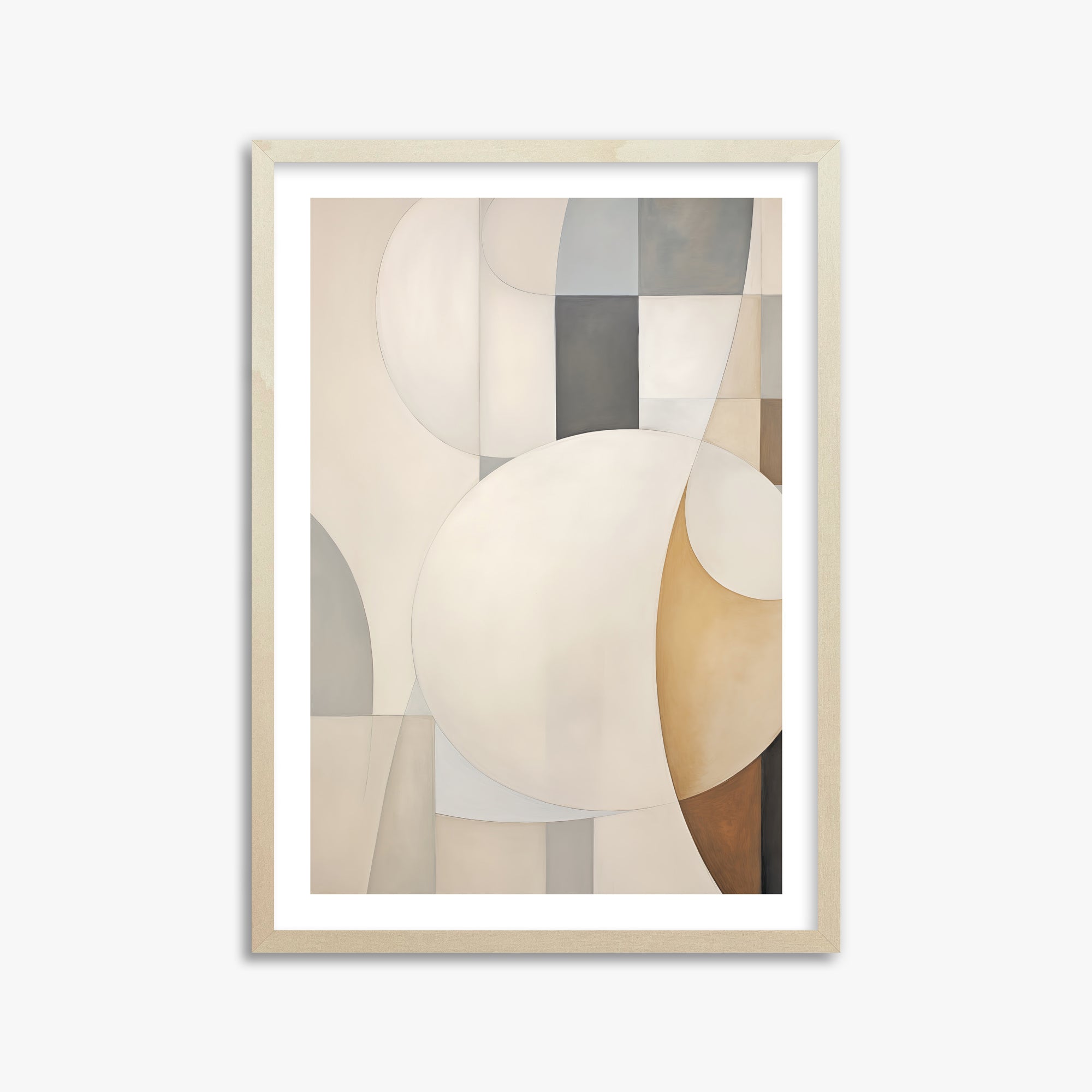 Gentle Orbits, 50x70cm Framed Art Reproduction With Lime Wood Frame
