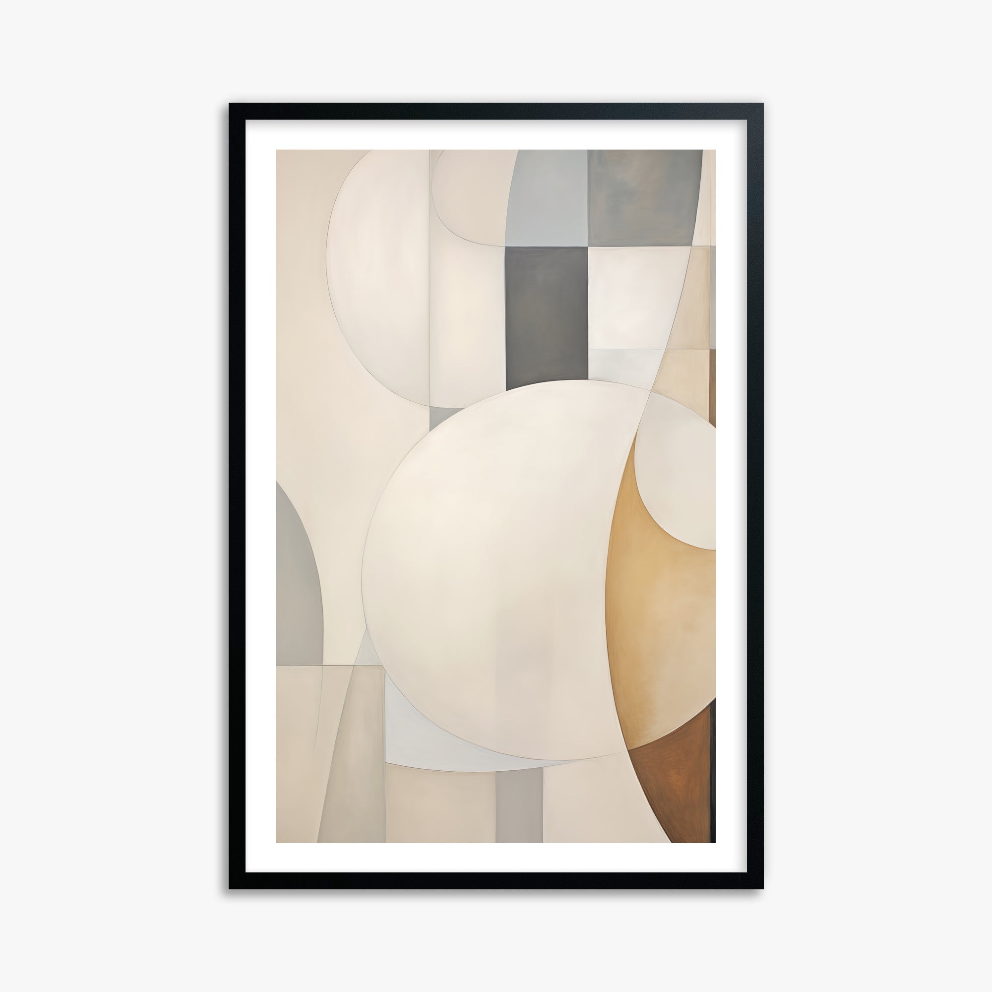 Gentle Orbits, 61x91cm Framed Art Reproduction With Black Frame