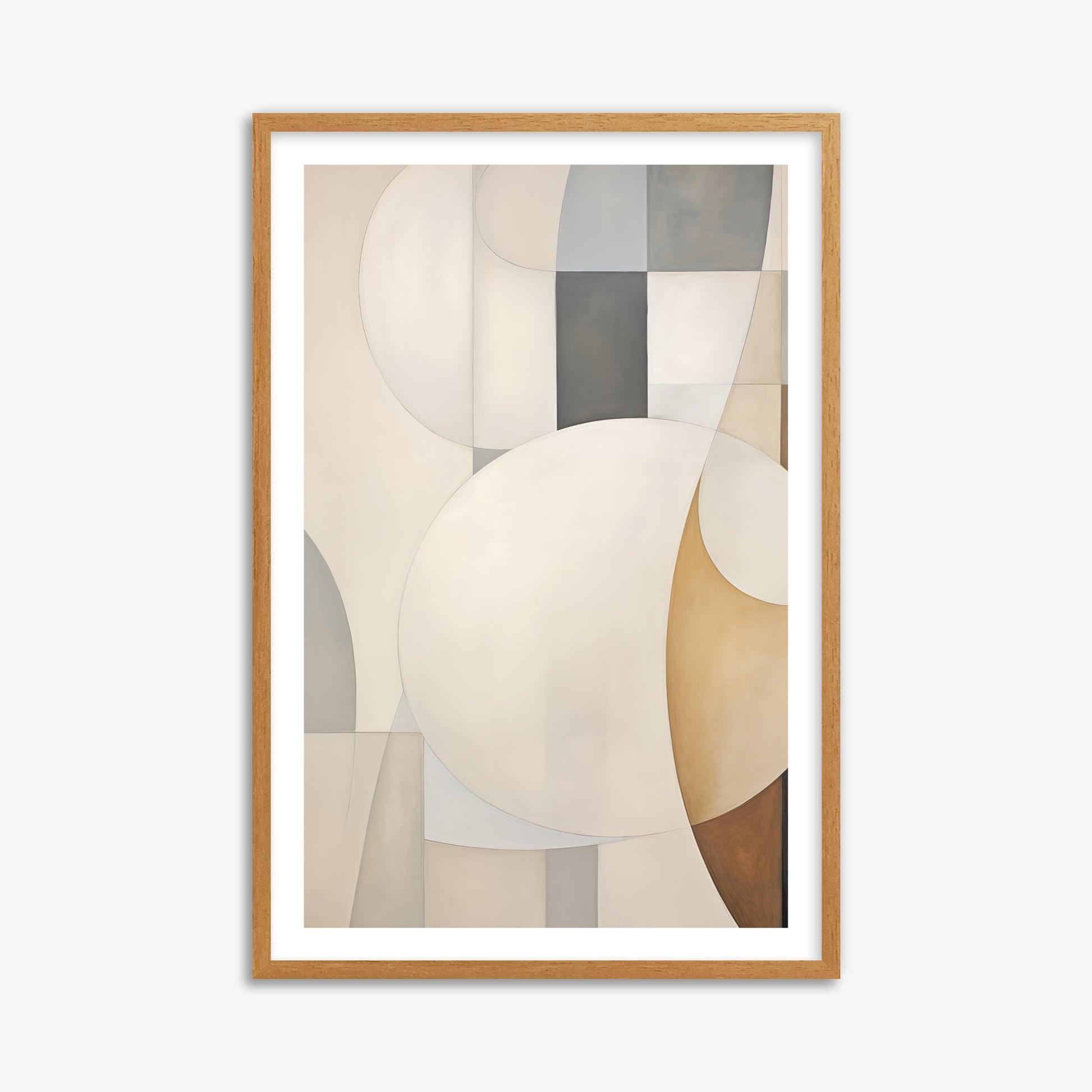 Gentle Orbits, 61x91cm Framed Art Reproduction With Oak Frame
