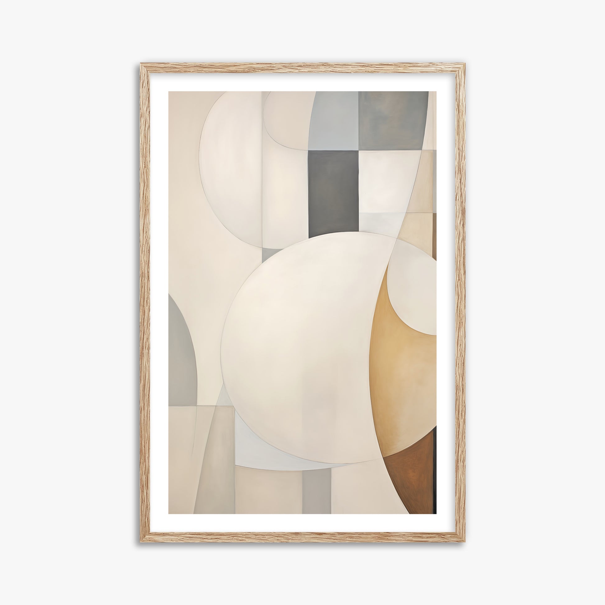 Gentle Orbits, 61x91cm Framed Art Reproduction With Raw Oak Frame