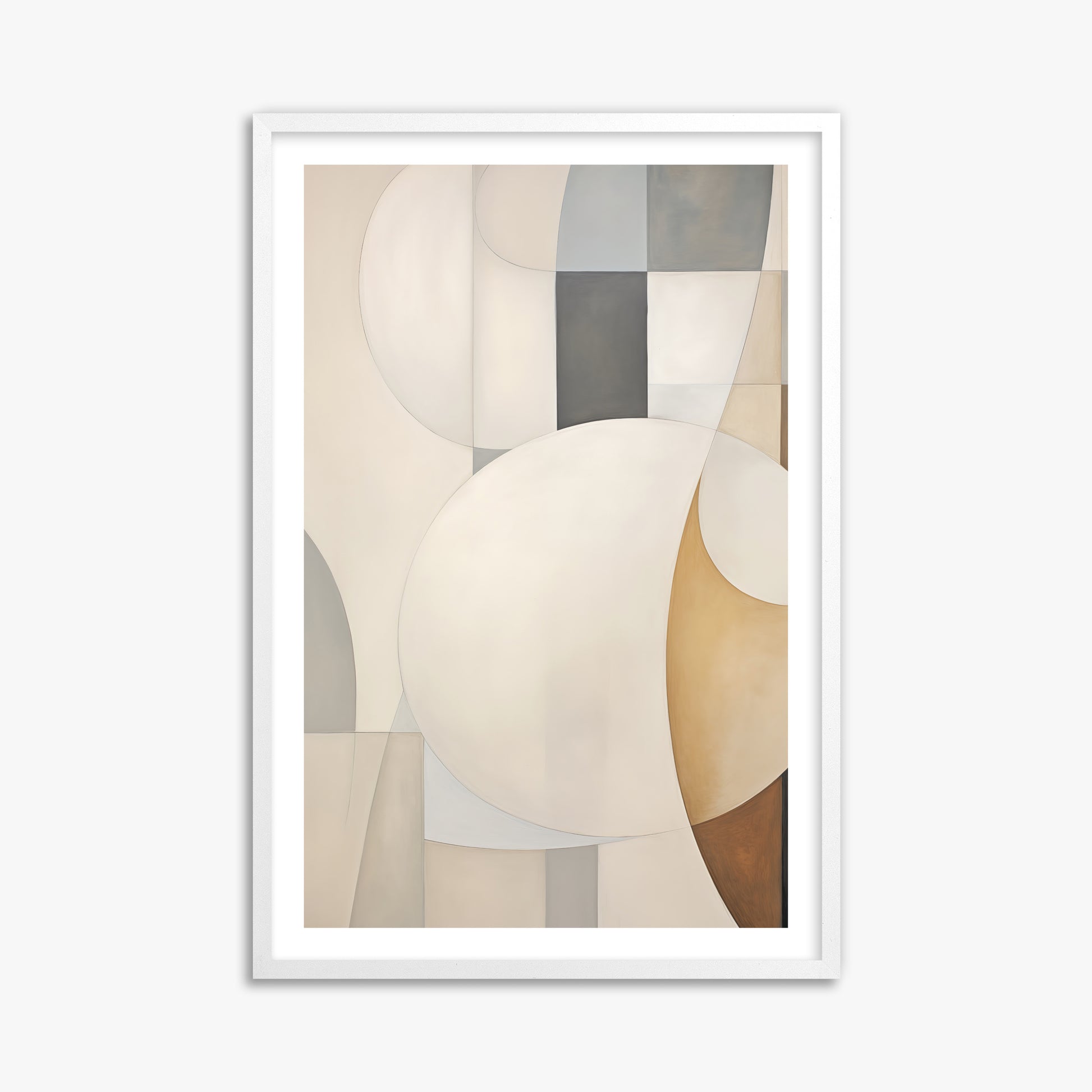 Gentle Orbits, 61x91cm Framed Art Reproduction With White Frame