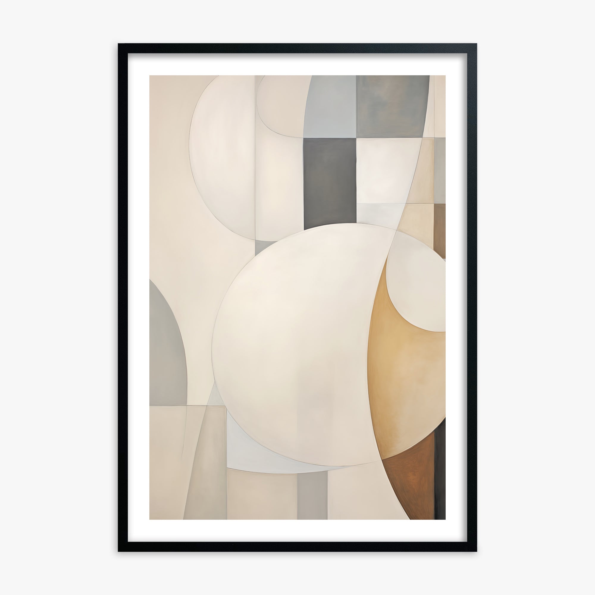 Gentle Orbits, 70x100cm Framed Art Reproduction With Black Frame