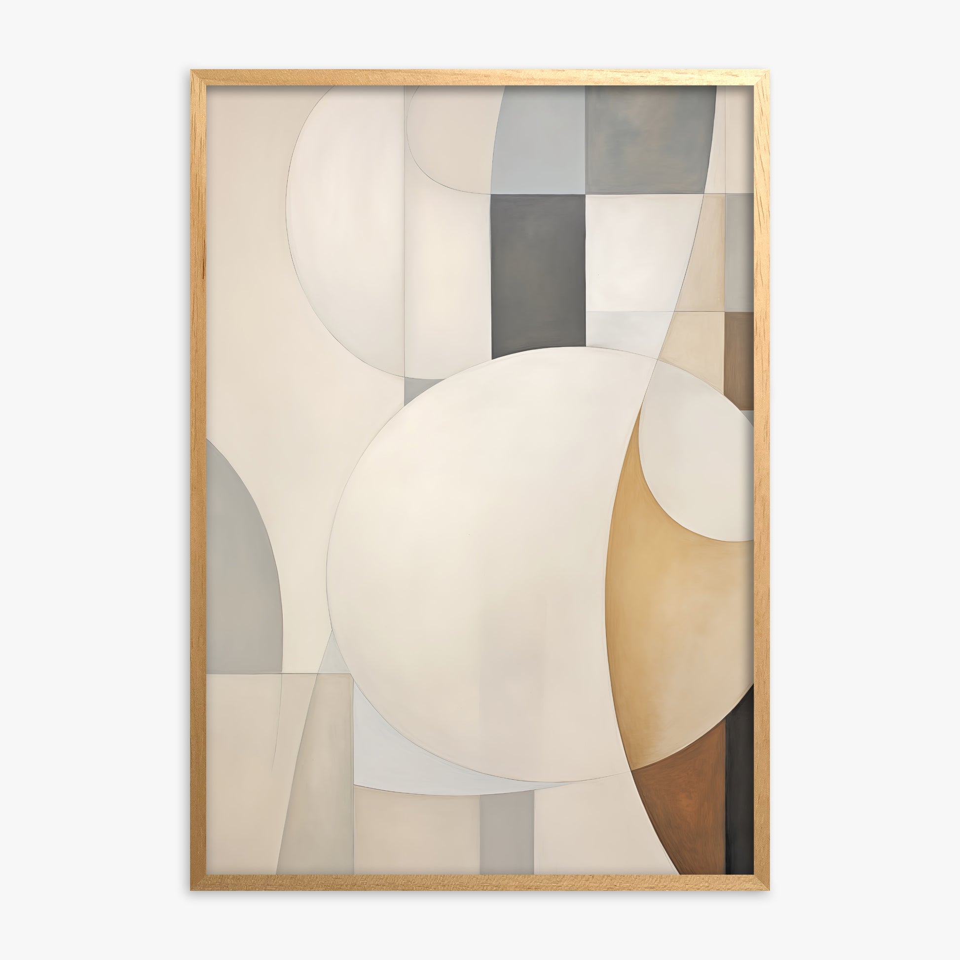Gentle Orbits, Oak Framed Poster With Oak Frame