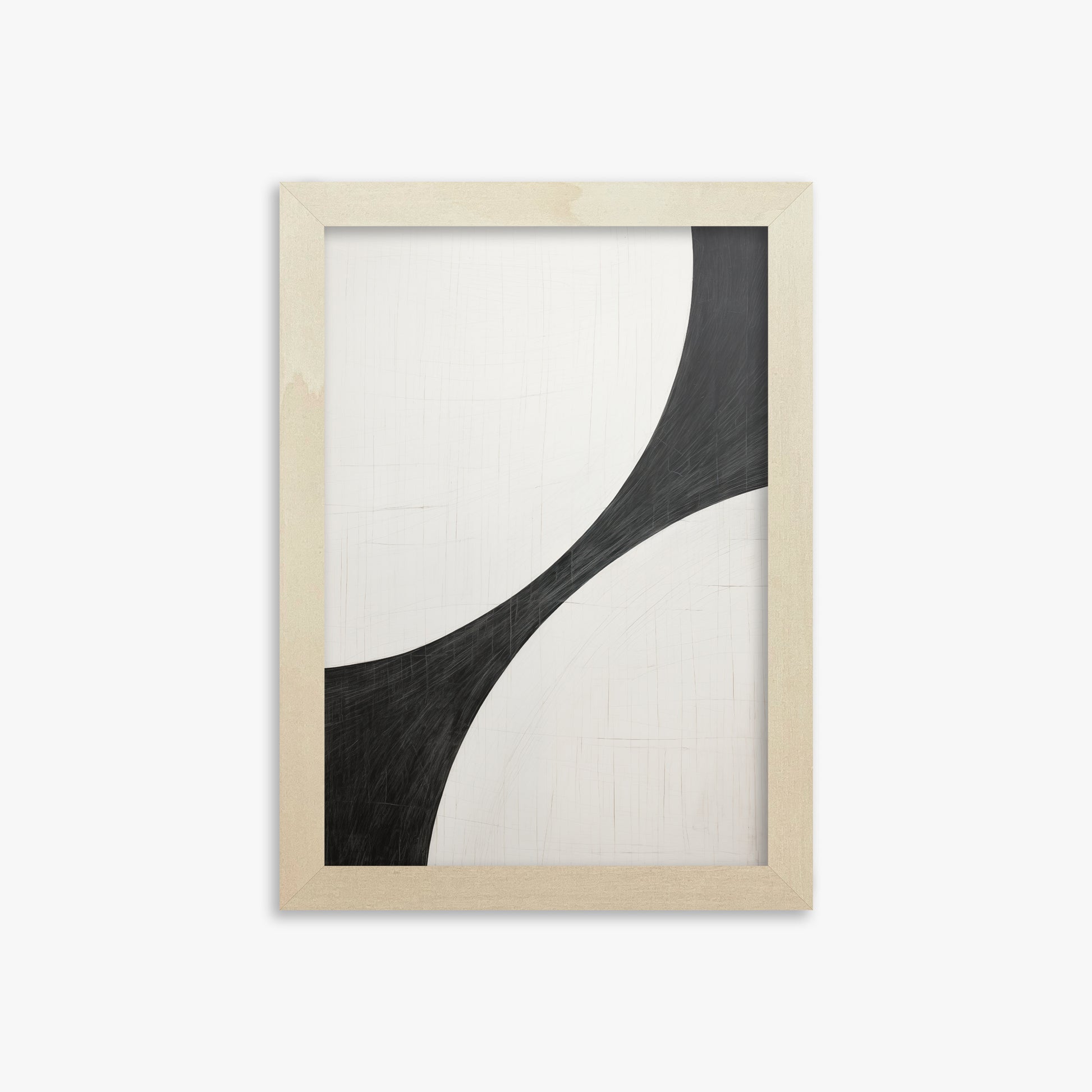 Duality Curve, 21x30cm Framed Poster With Lime Wood Frame