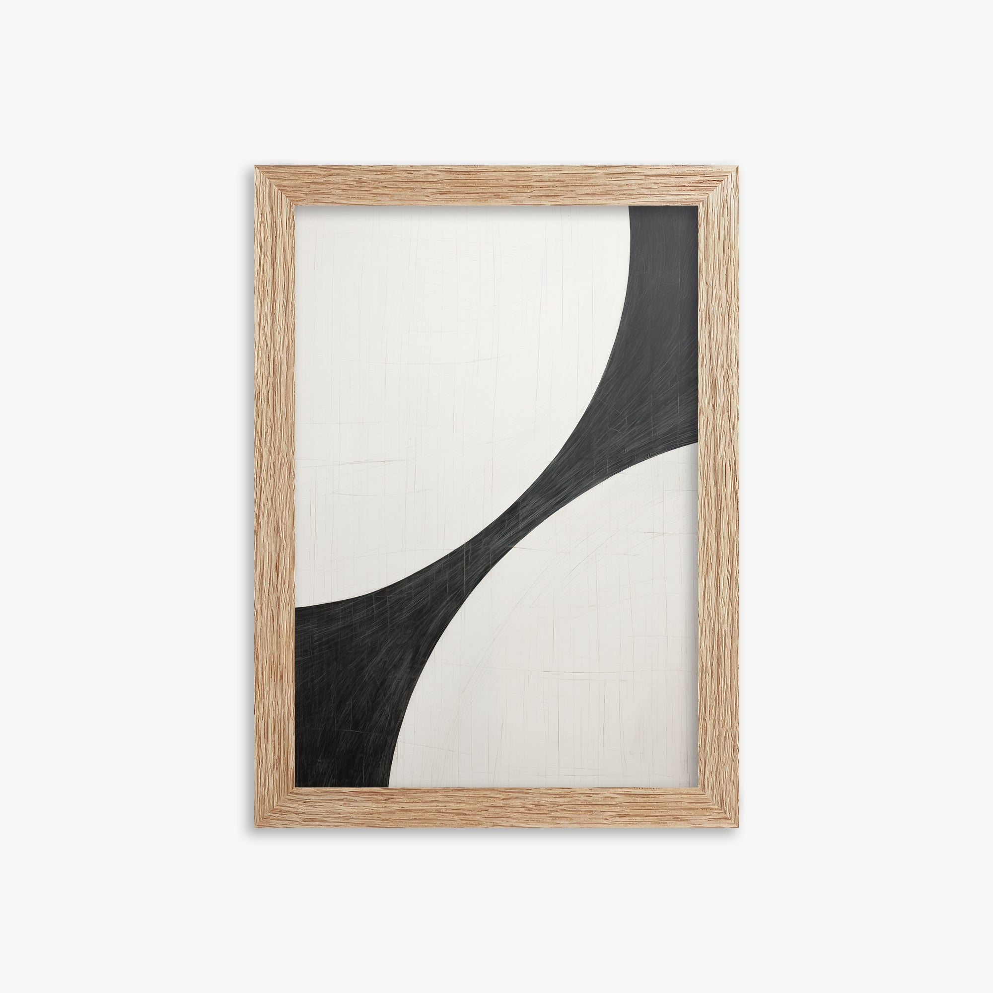 Duality Curve, 21x30cm Framed Poster With Raw Oak Frame