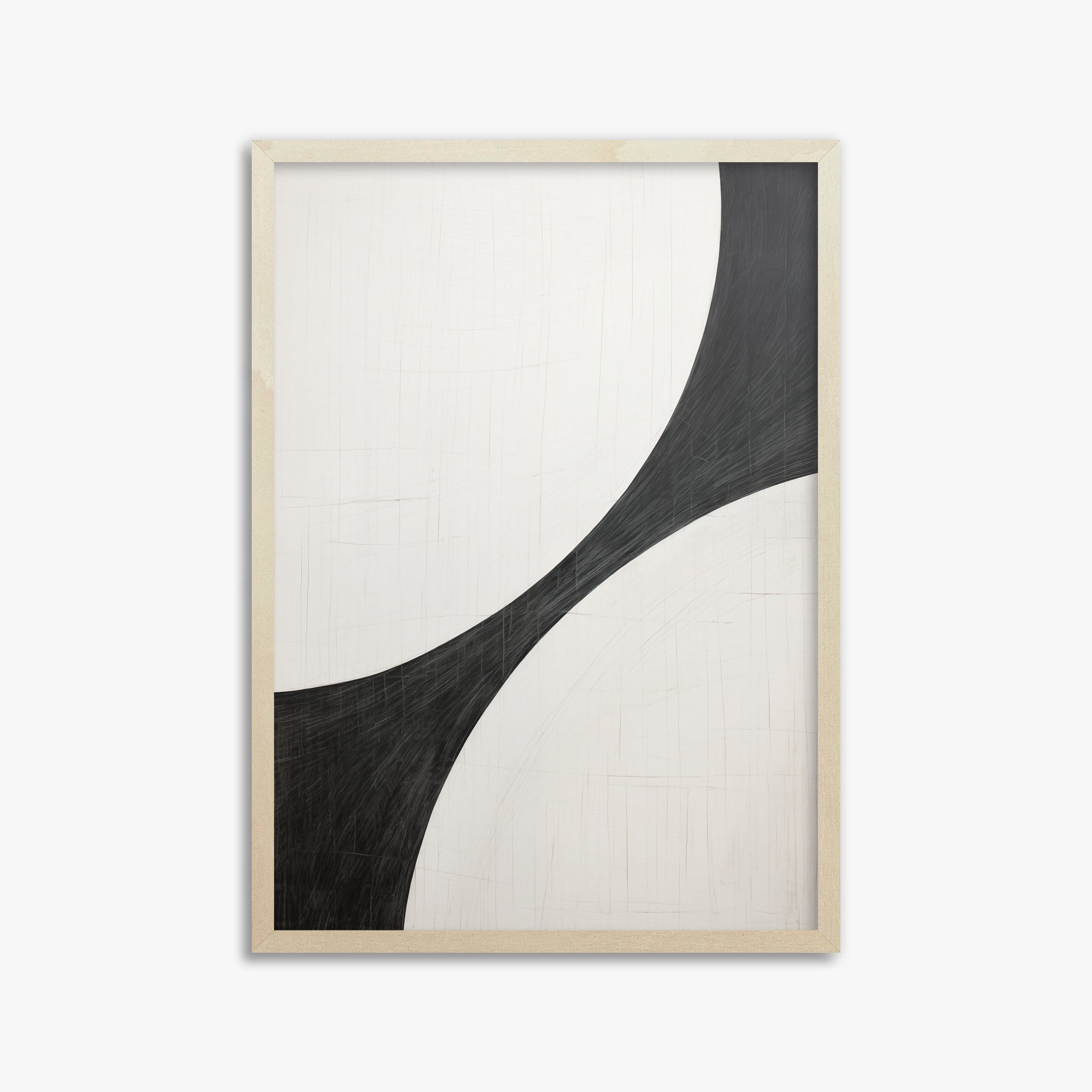 Duality Curve, 50x70cm Framed Poster With Lime Wood Frame