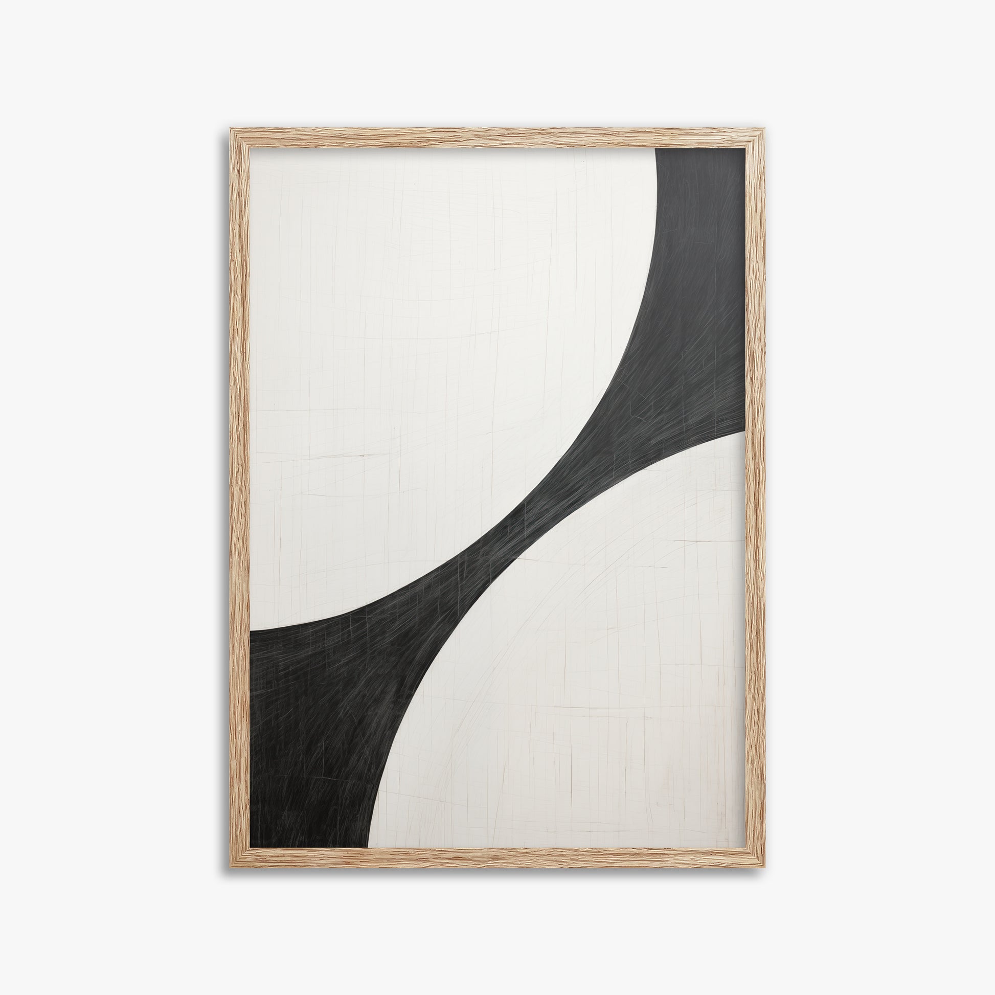 Duality Curve, 50x70cm Framed Poster With Raw Oak Frame
