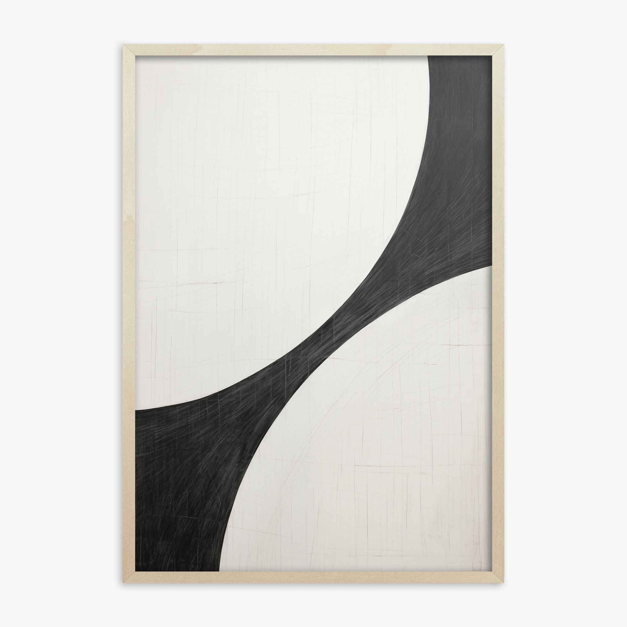 Duality Curve, 70x100cm Framed Poster With Lime Wood Frame