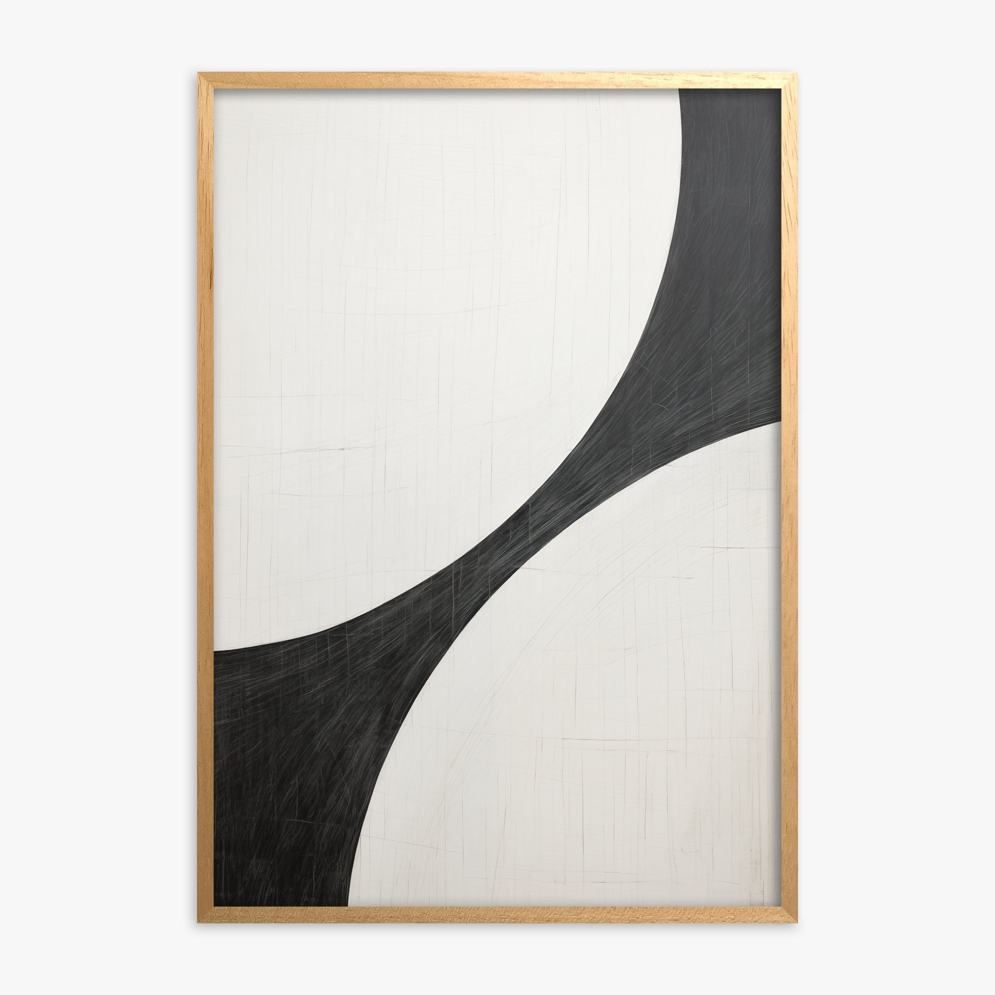 Duality Curve, Oak Framed Poster With Oak Frame