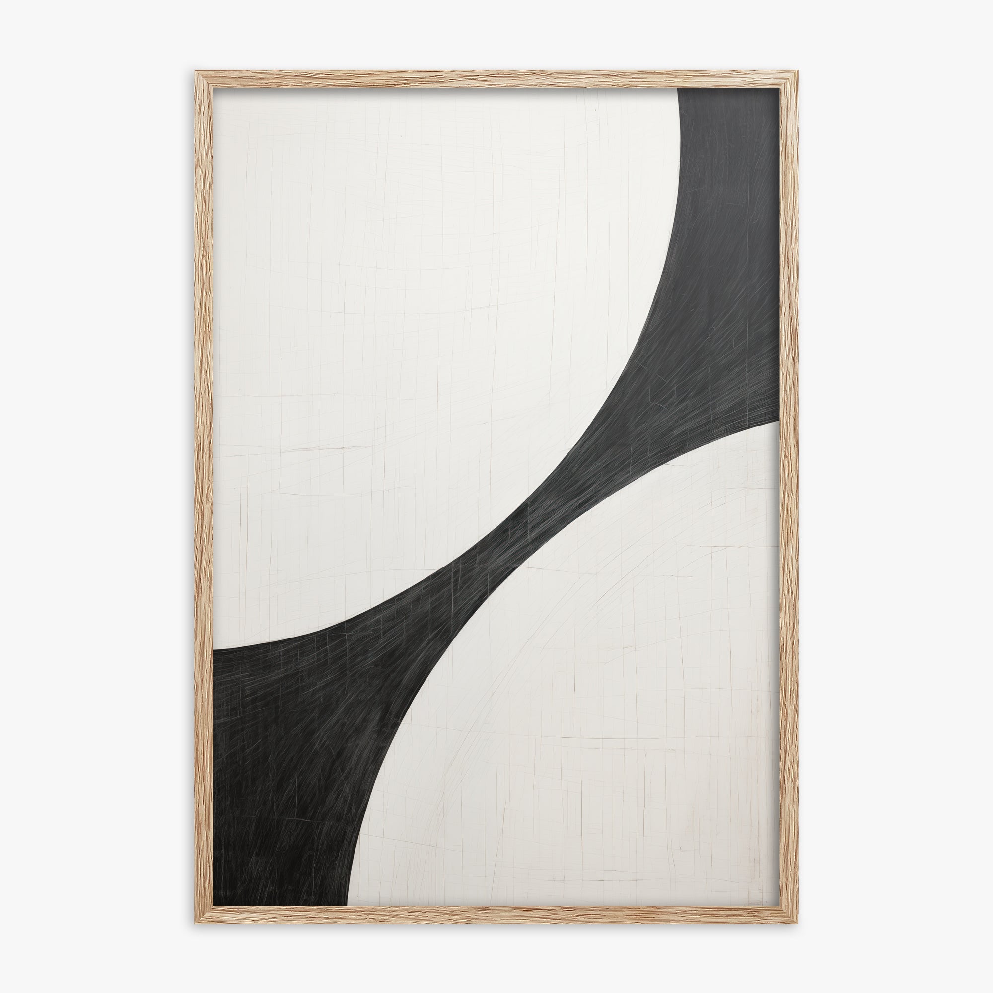 Duality Curve, 70x100cm Framed Poster With Raw Oak Frame