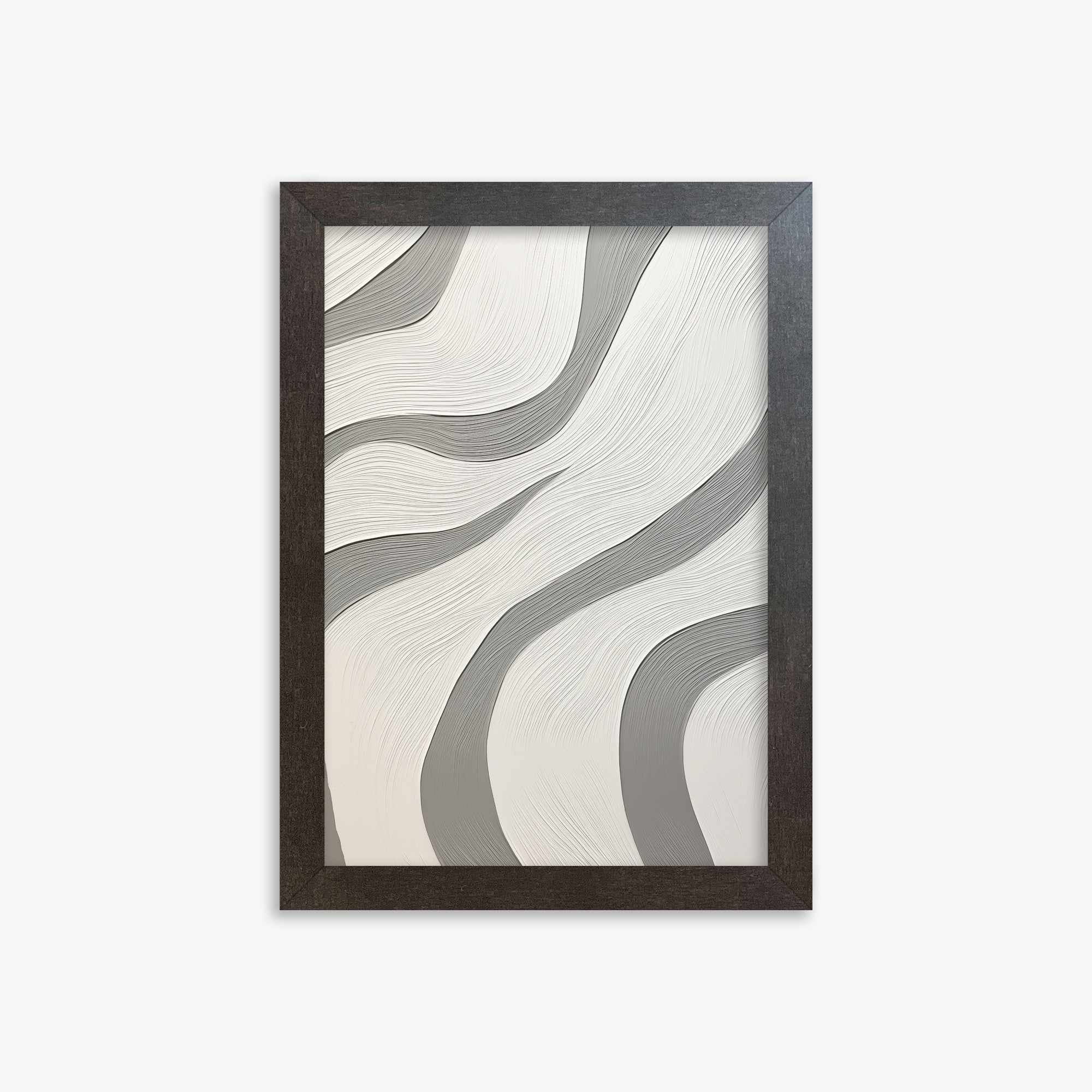Silver Waves Serenity, 21x30cm Framed Poster With Espresso Frame