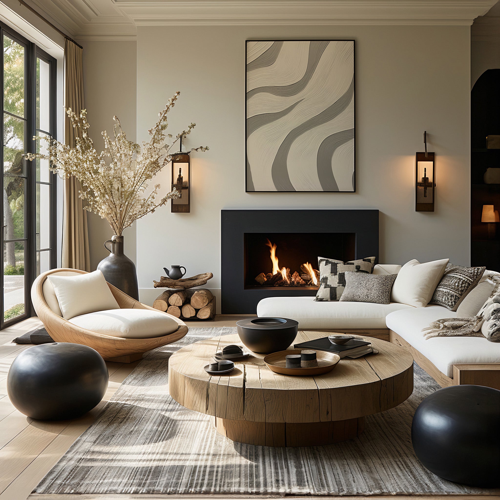 Design Concept No. 39 for Silver Waves Serenity Modern Poster Art