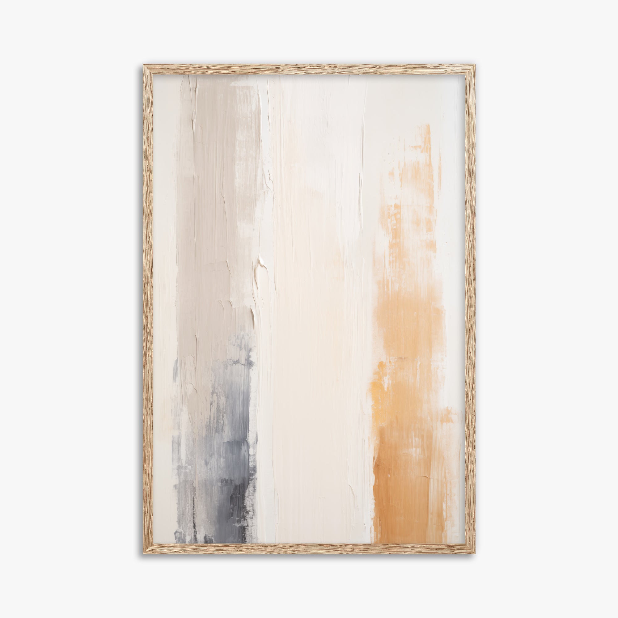 Warm Strata, 61x91cm Framed Poster With Raw Oak Frame