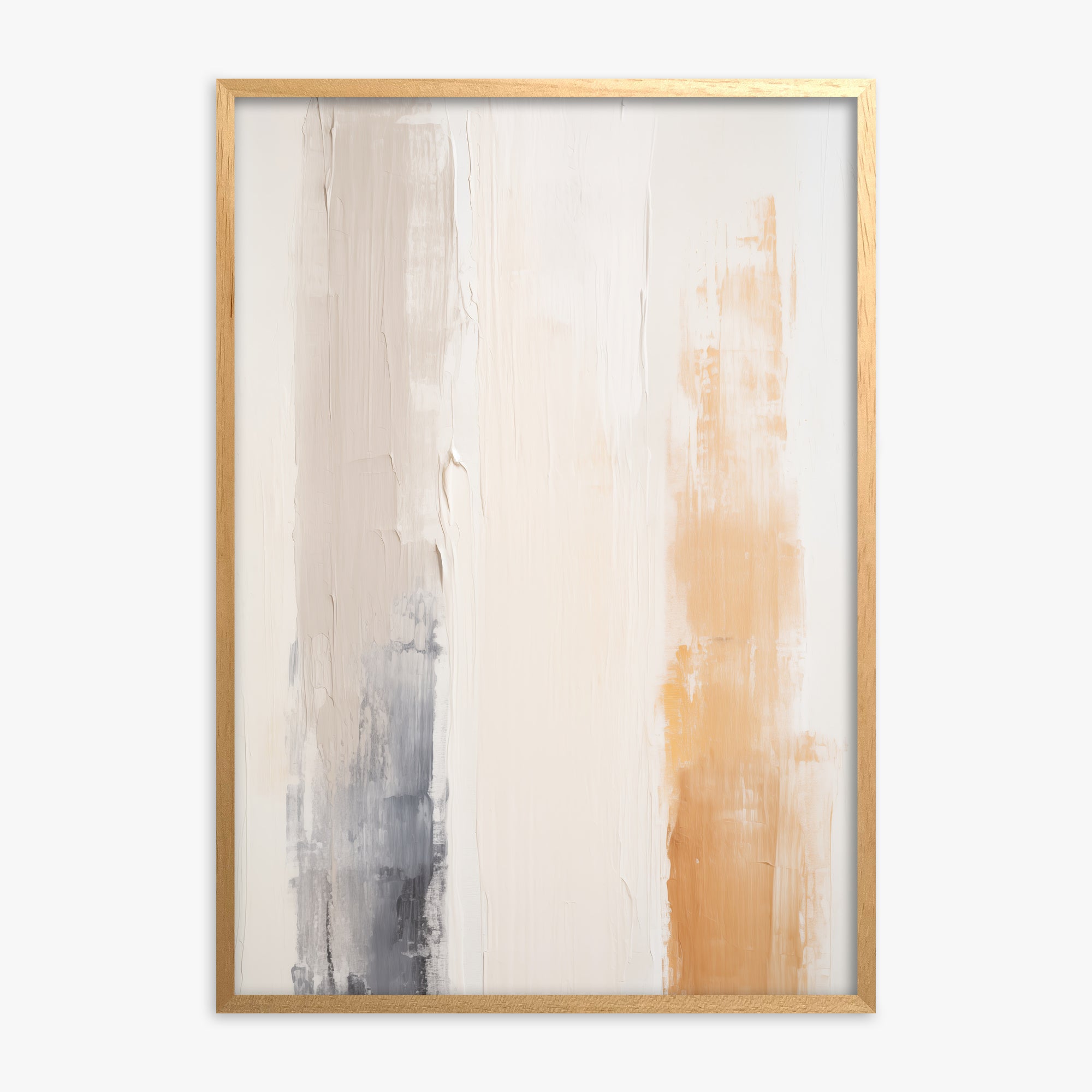 Warm Strata, Oak Framed Poster With Oak Frame