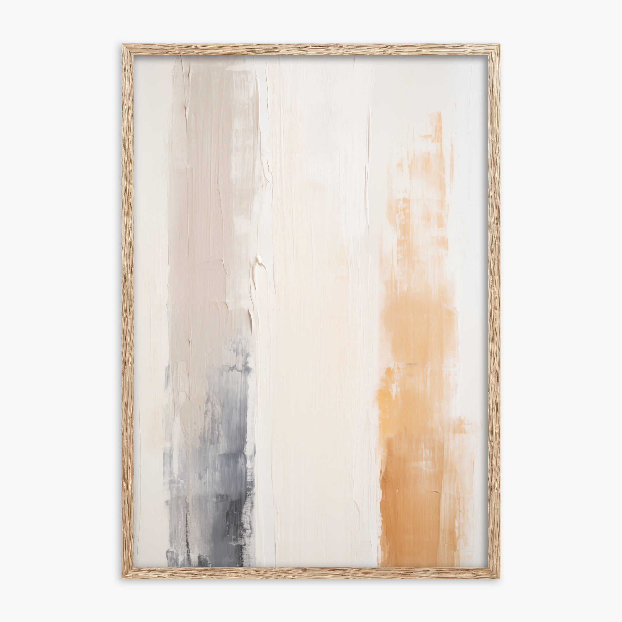 Warm Strata, 70x100cm Framed Poster With Raw Oak Frame