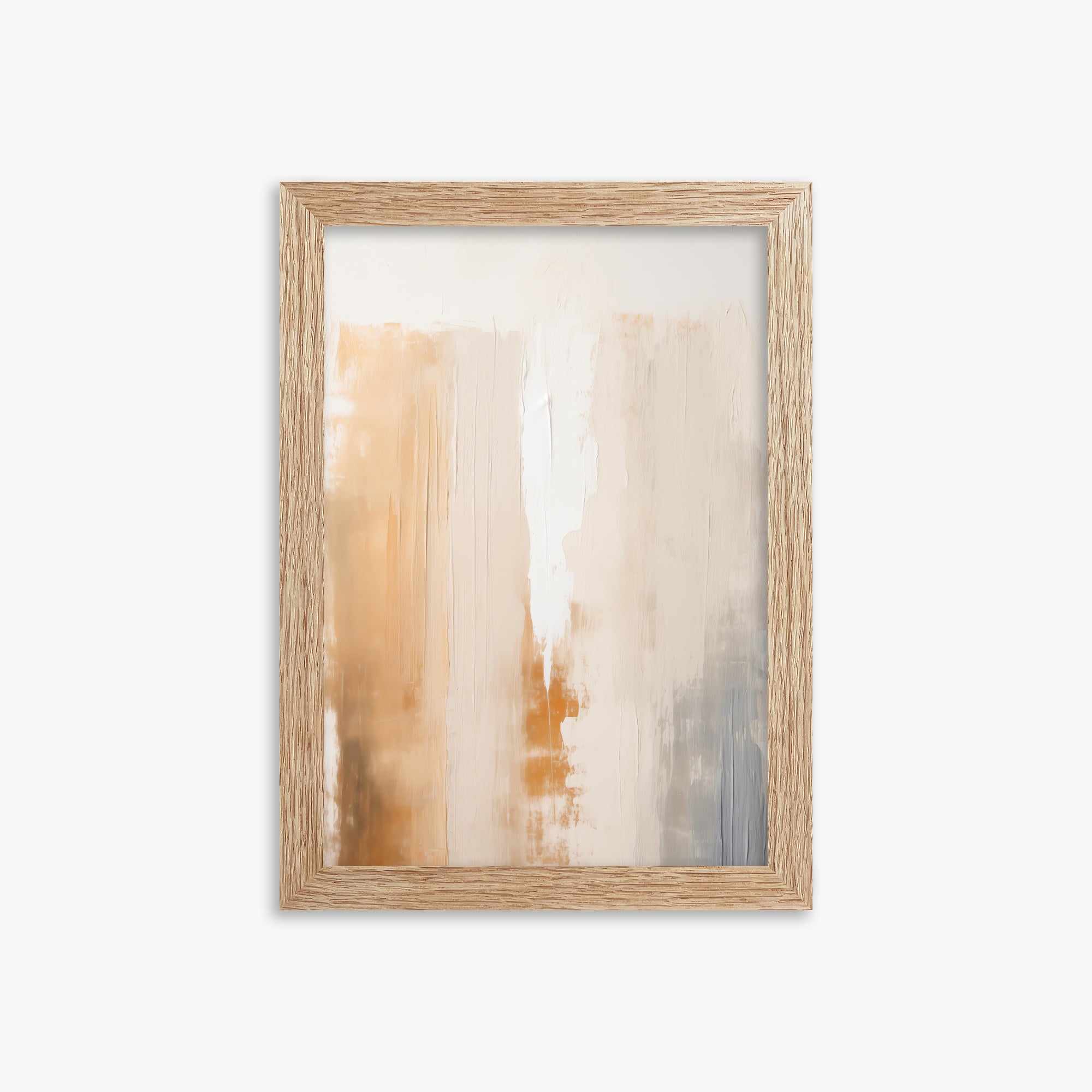 Warm Strata Texture, 21x30cm Framed Art Reproduction With Raw Oak Frame