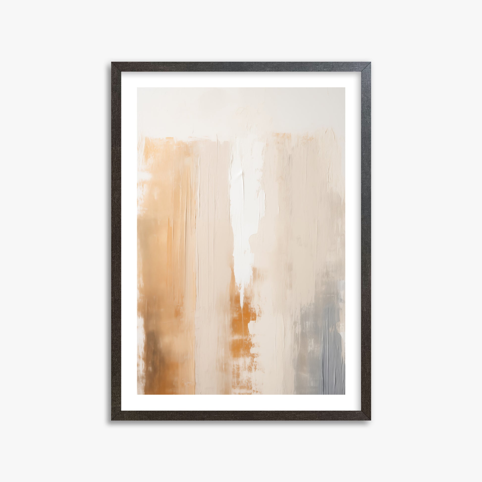 Warm Strata Texture, 50x70cm Framed Art Reproduction With Espresso Frame