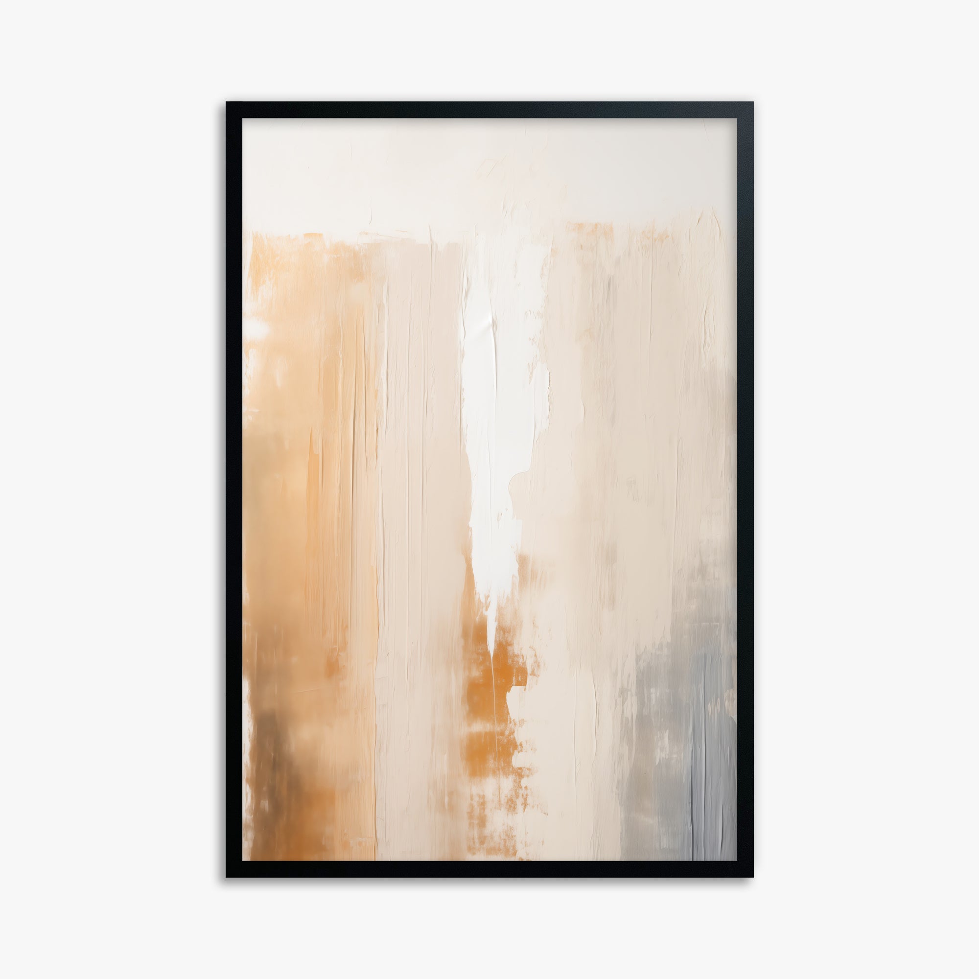 Warm Strata Texture, 61x91cm Framed Poster With Black Frame