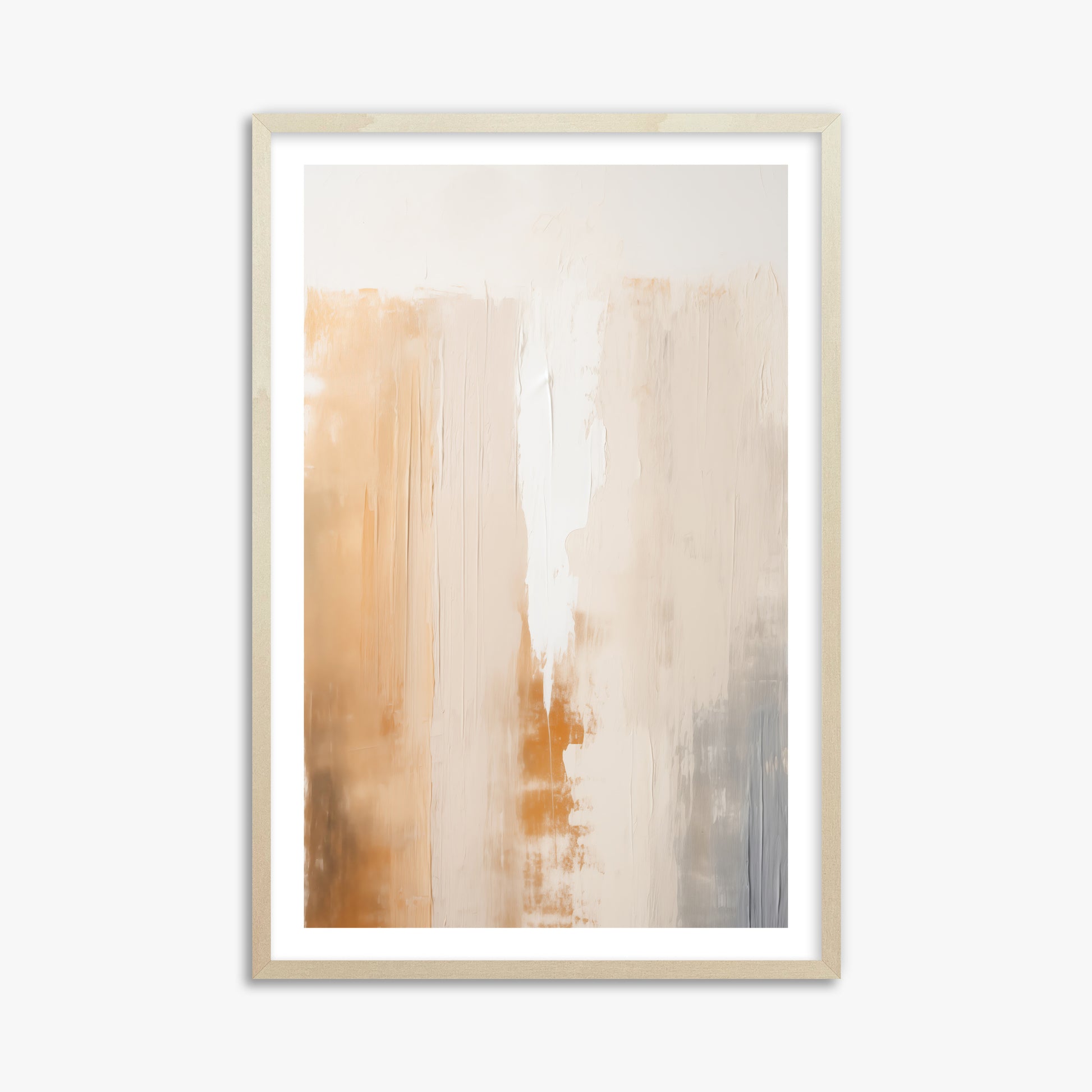 Warm Strata Texture, 61x91cm Framed Art Reproduction With Lime Wood Frame