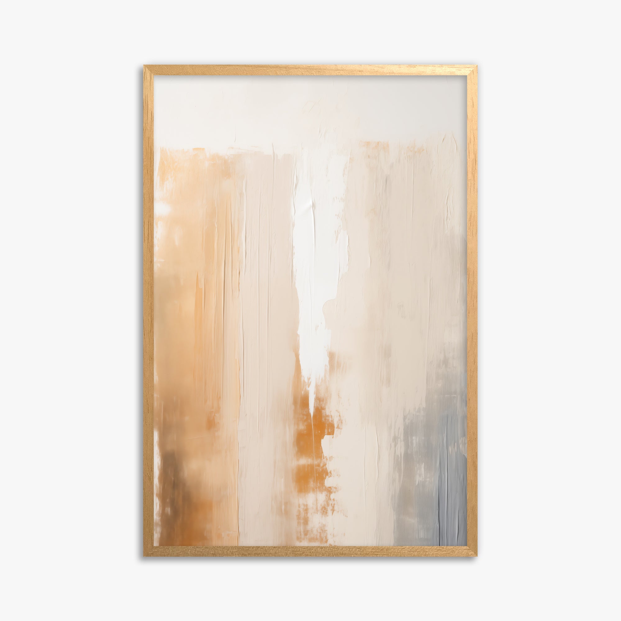 Warm Strata Texture, 61x91cm Framed Poster With Oak Frame