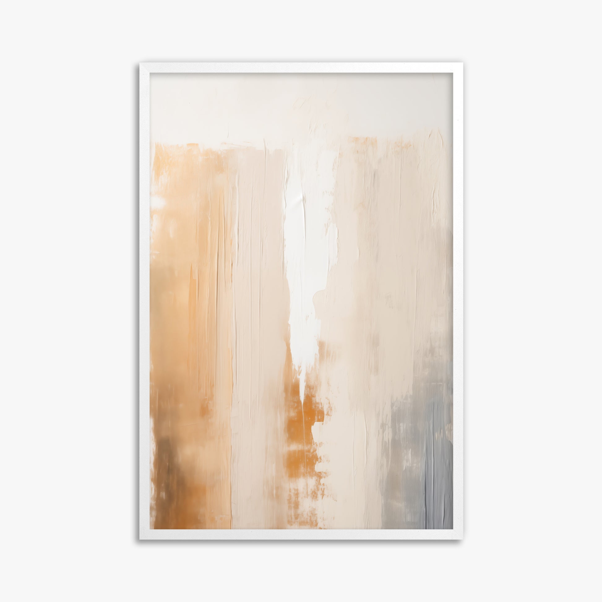 Warm Strata Texture, 61x91cm Framed Poster With White Frame