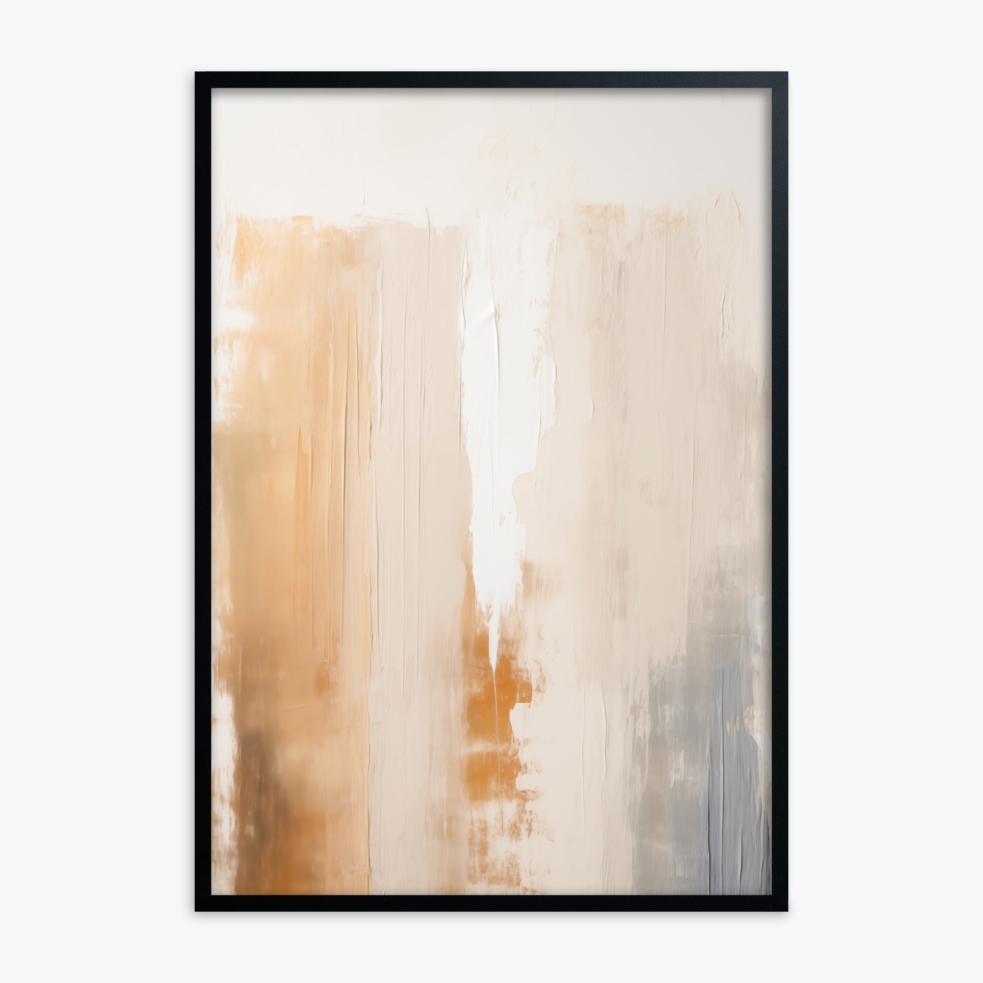 Warm Strata Texture, Black Framed Poster With Black Frame