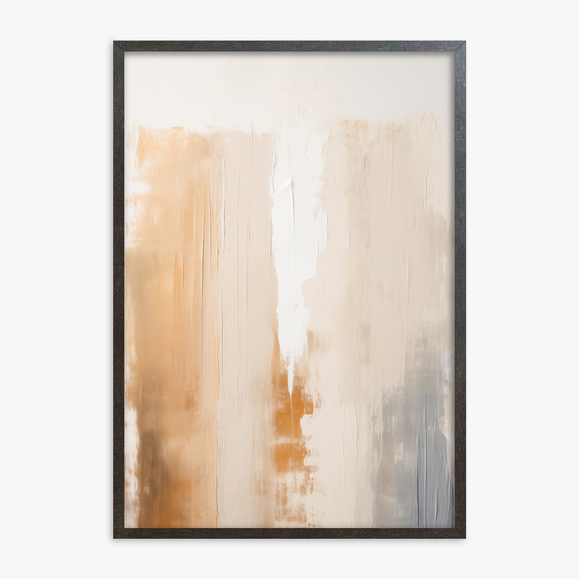 Warm Strata Texture, 70x100cm Framed Art Reproduction With Espresso Frame