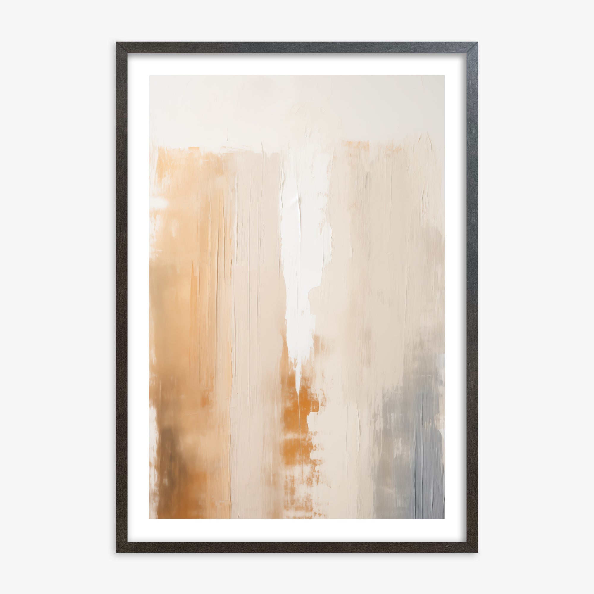 Warm Strata Texture, 70x100cm Framed Art Reproduction With Espresso Frame
