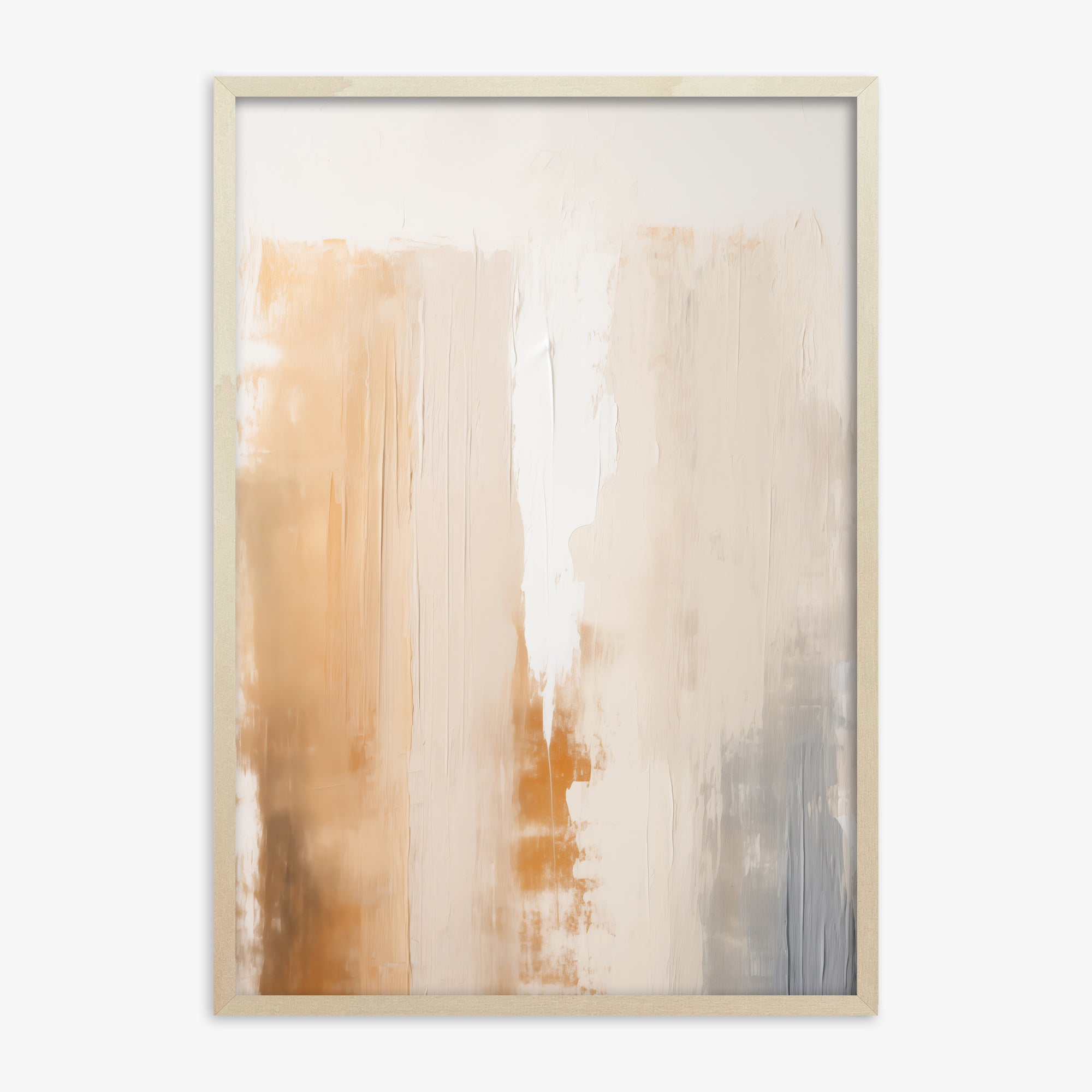 Warm Strata Texture, 70x100cm Framed Art Reproduction With Lime Wood Frame