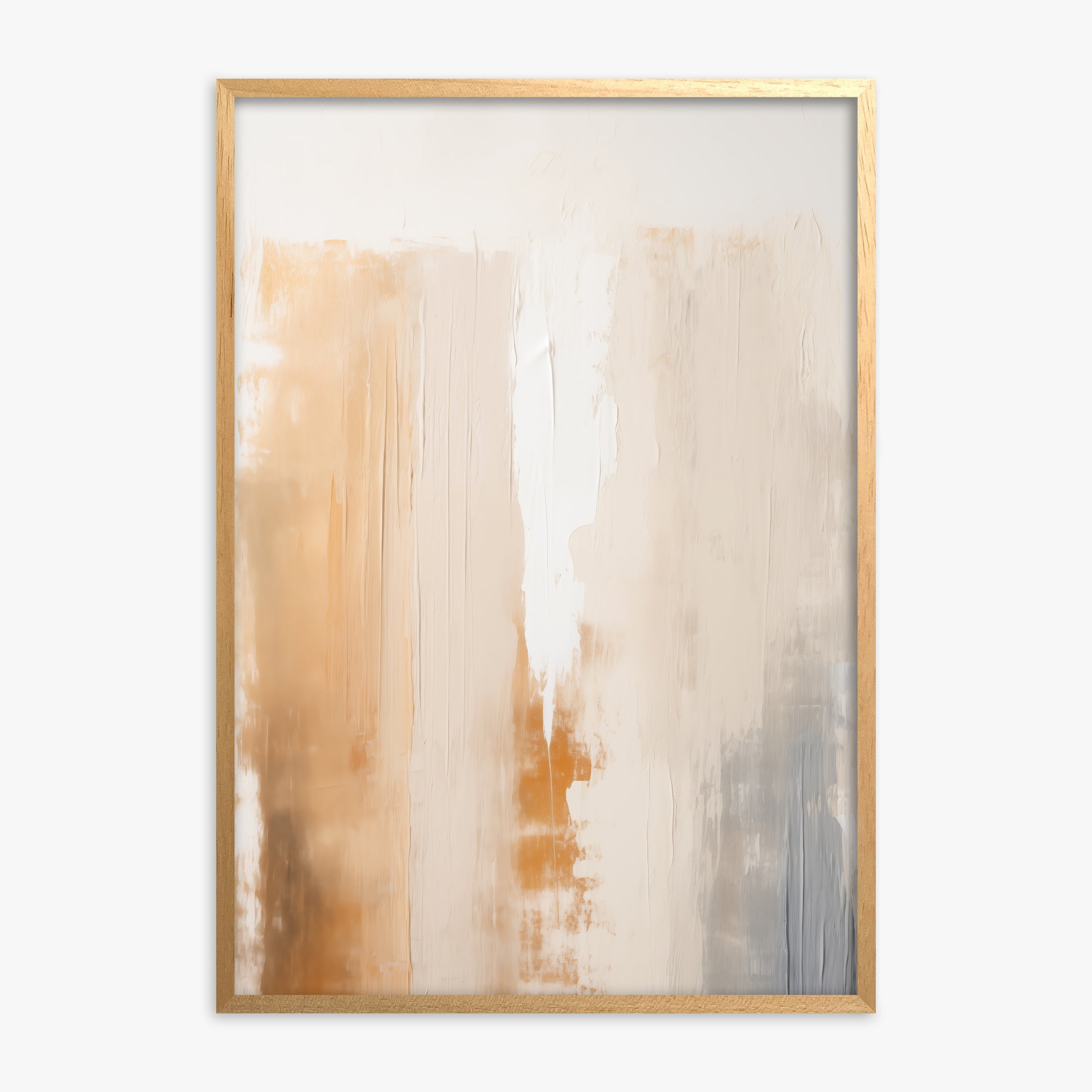 Warm Strata Texture, Oak Framed Poster With Oak Frame