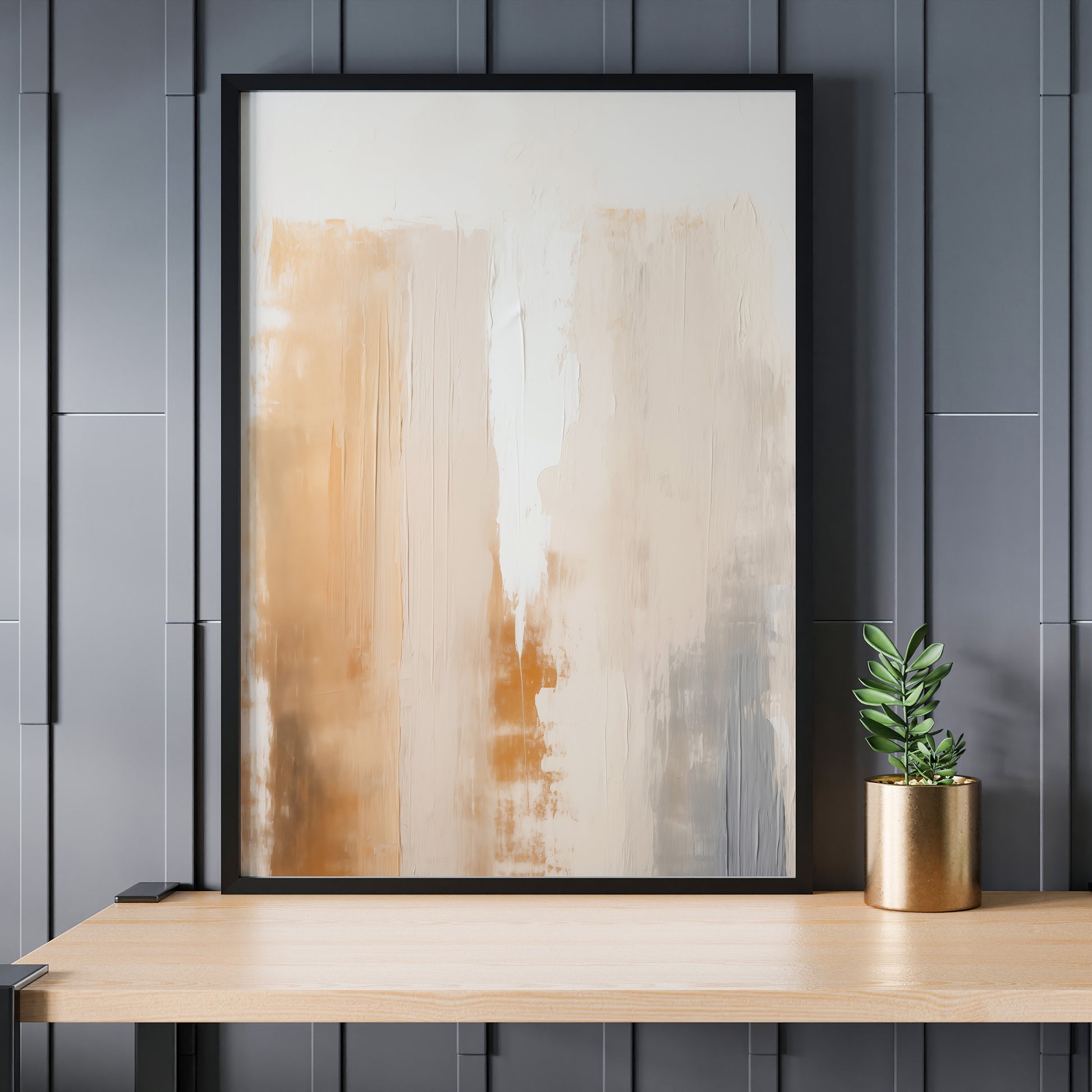 Design Concept No. 24 for Warm Strata Texture Modern Poster Art