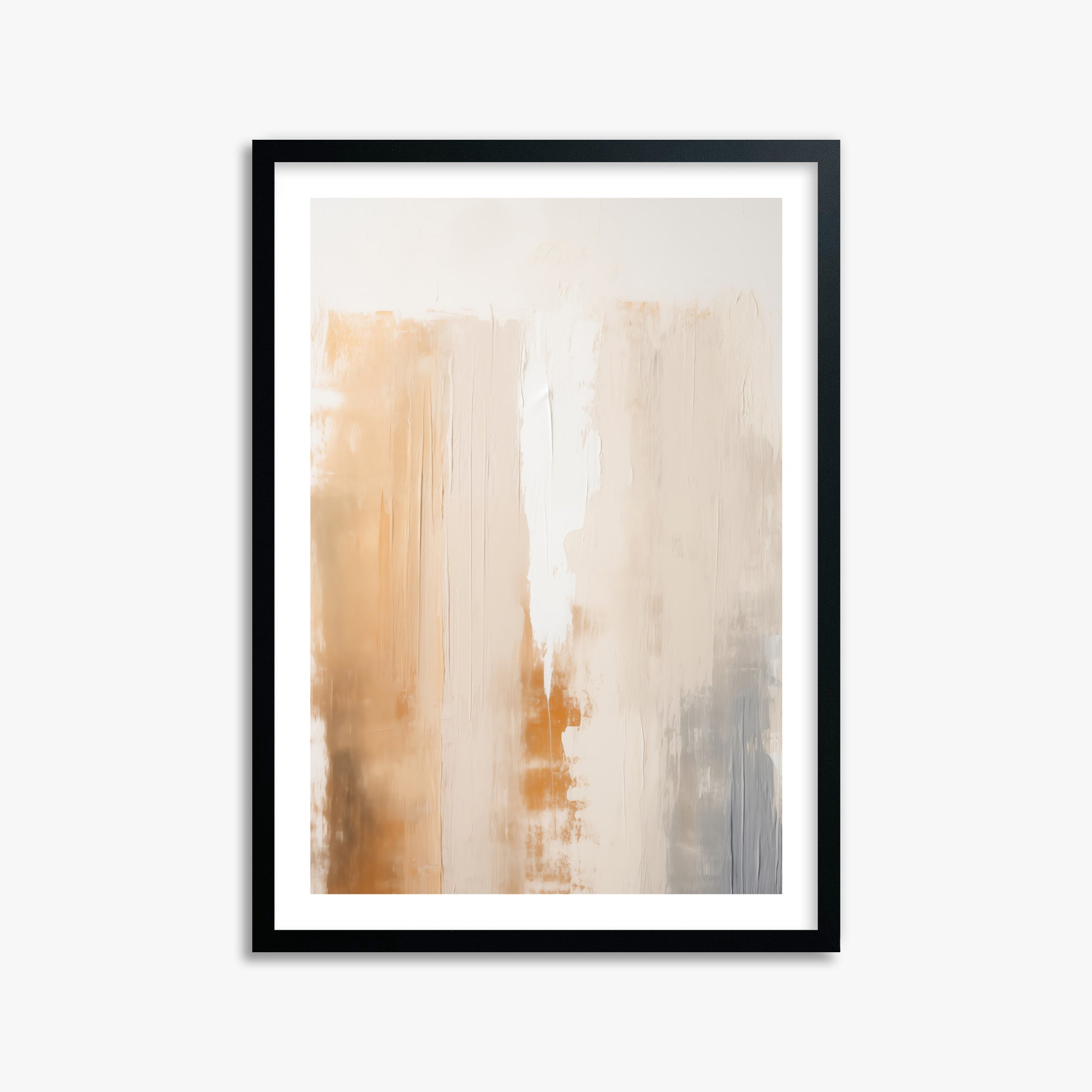 Warm Strata Texture, 50x70cm Black Framed Art Reproduction