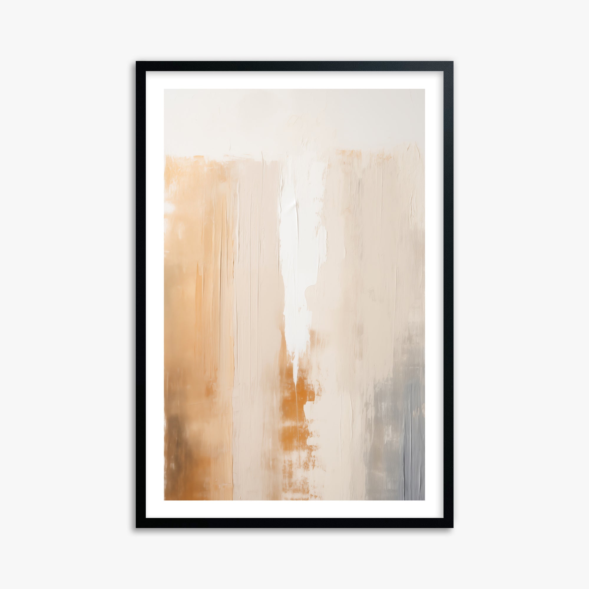 Warm Strata Texture, 61x91cm Black Framed Art Reproduction