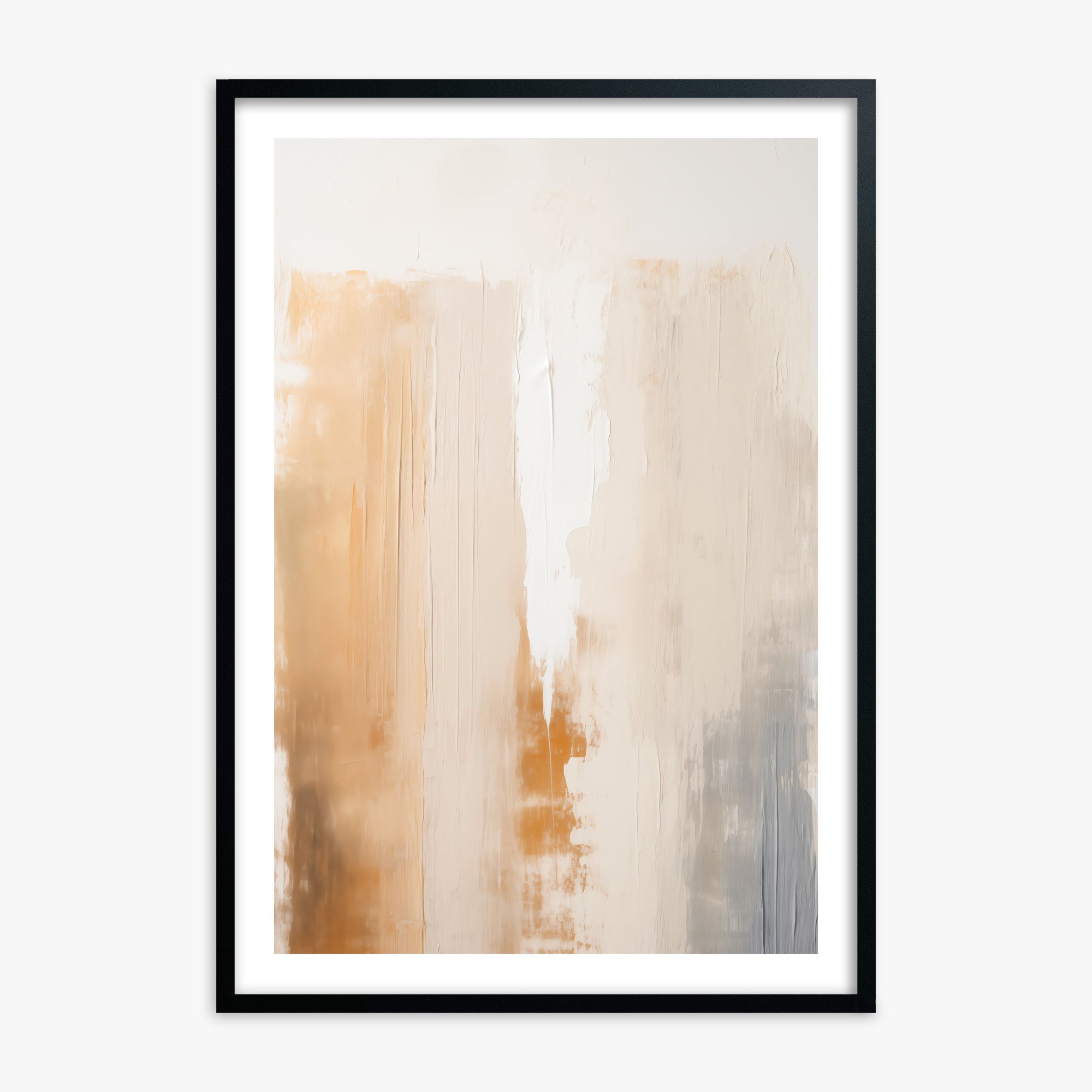 Warm Strata Texture, 70x100cm Black Framed Art Reproduction