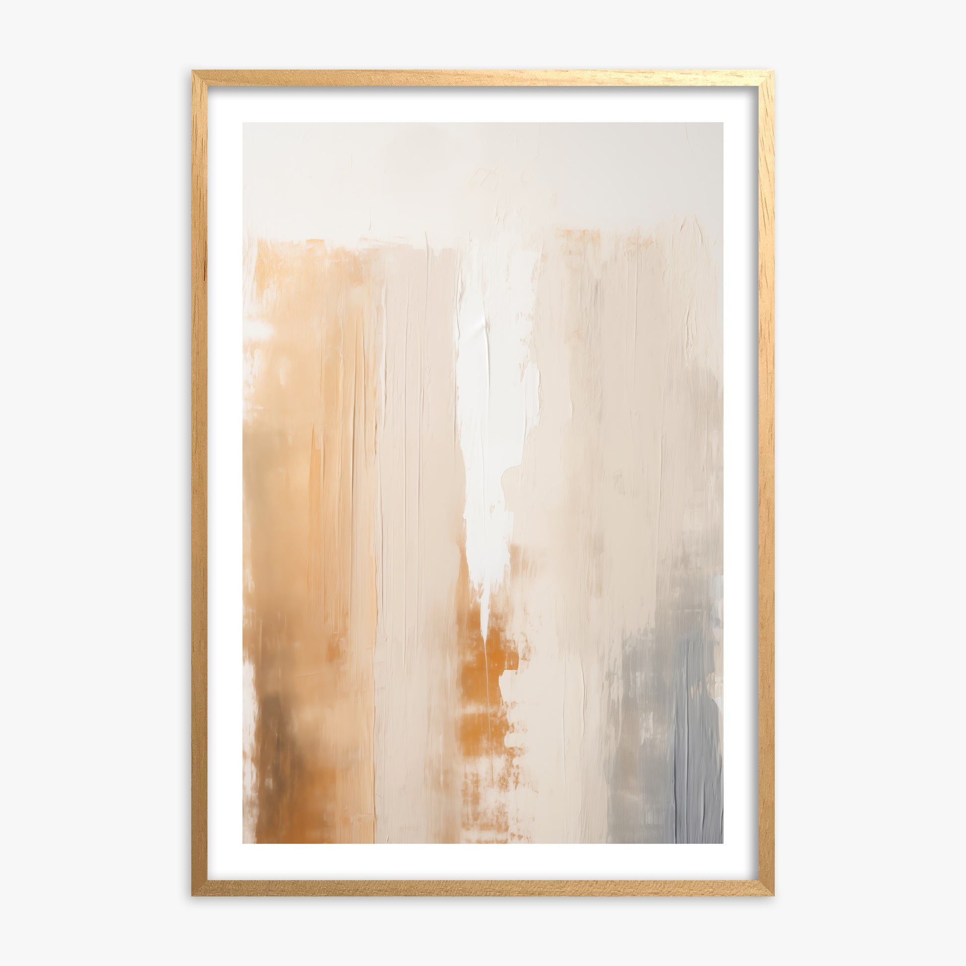 Warm Strata Texture, 70x100cm Oak Framed Art Reproduction