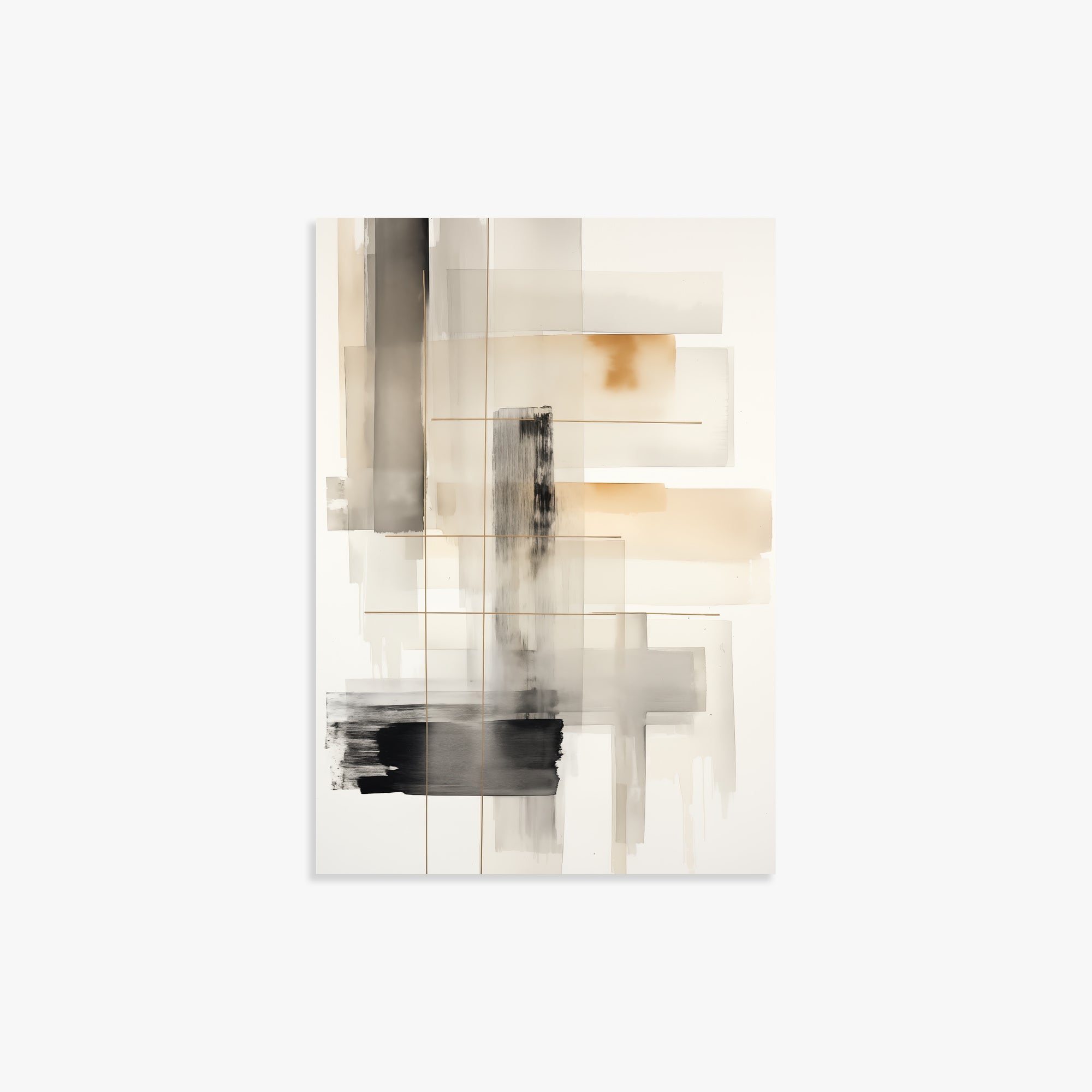 Golden Grid, 21x30cm Poster Unframed