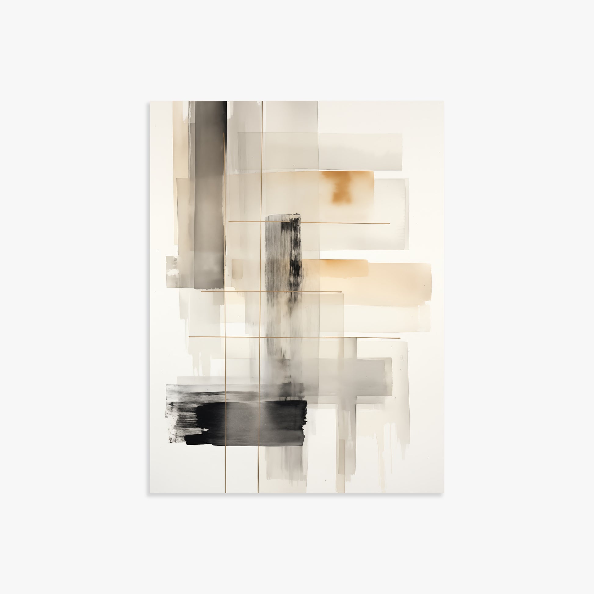 Golden Grid, 30x40cm Poster Unframed