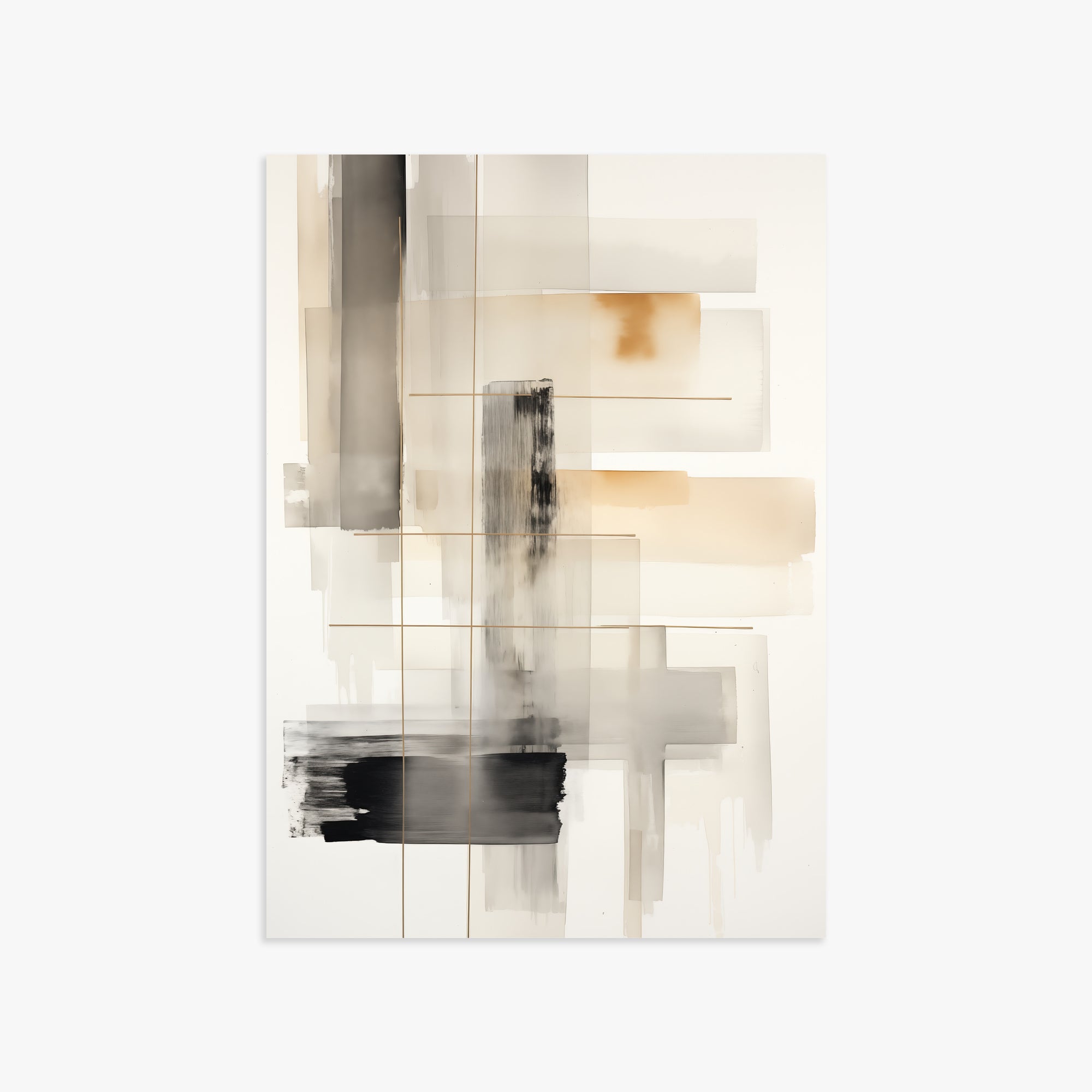 Golden Grid, 50x70cm Poster Unframed