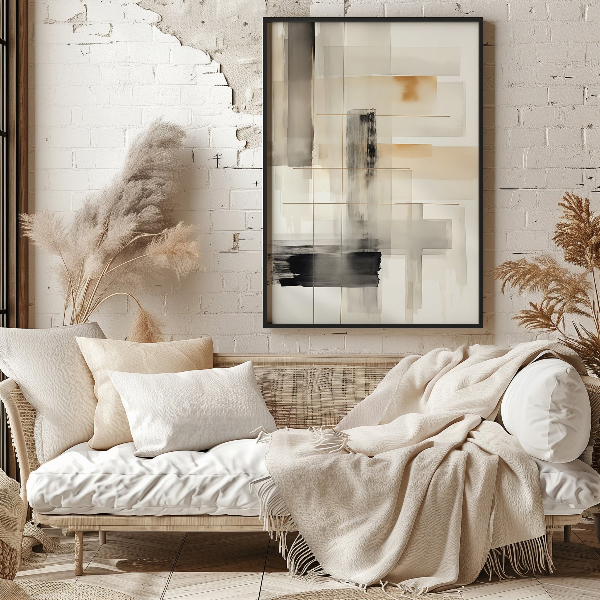 Design Concept No. 29 for Golden Grid Modern Poster Art
