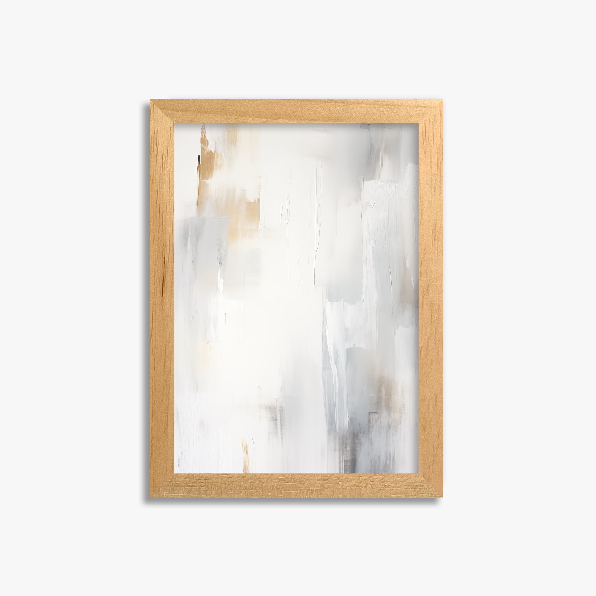 Opaline Mist, 21x30cm Framed Poster With Oak Frame