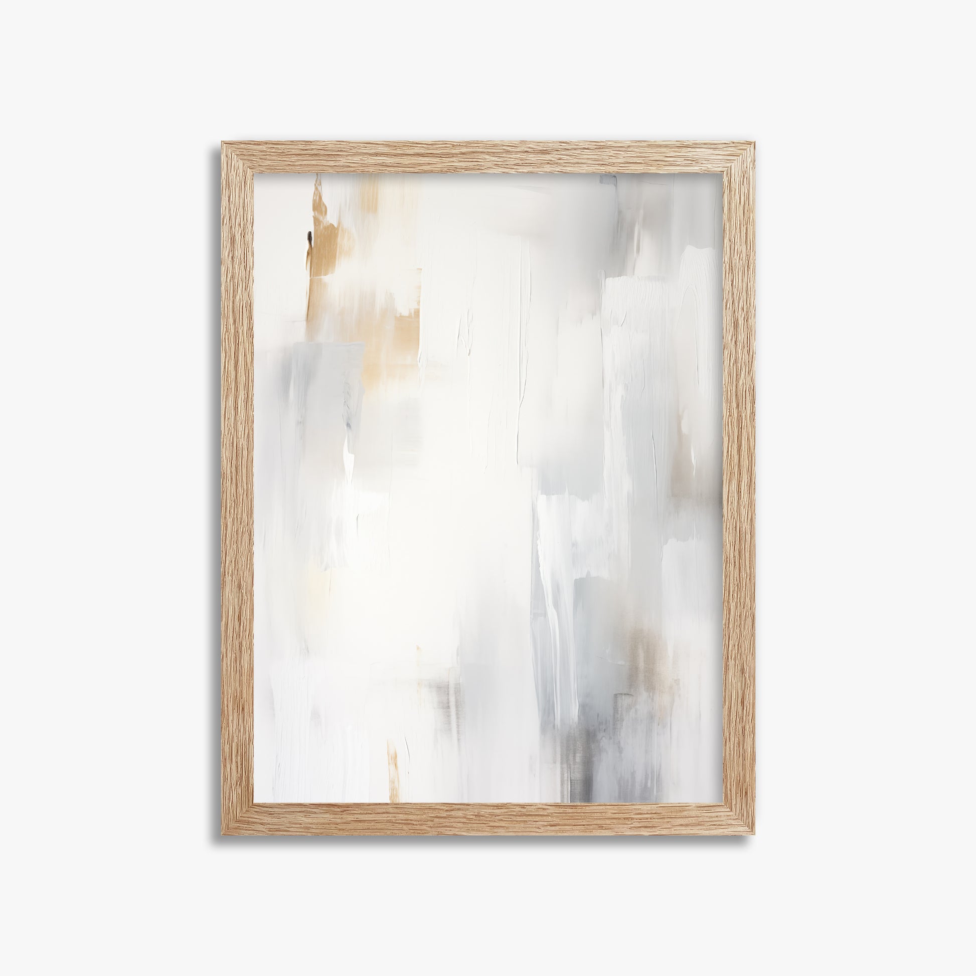 Opaline Mist, 30x40cm Framed Poster With Raw Oak Frame