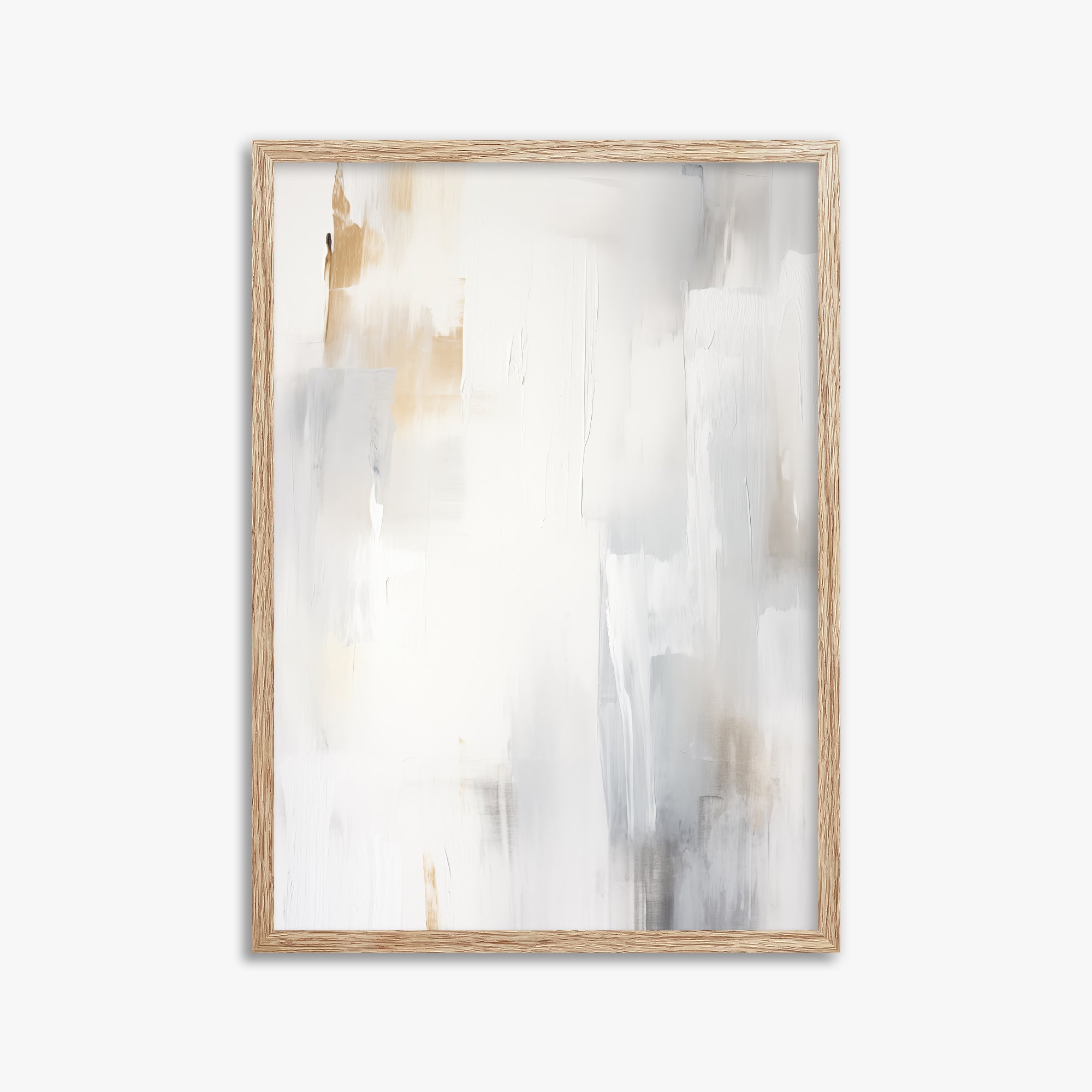 Opaline Mist, 50x70cm Framed Poster With Raw Oak Frame